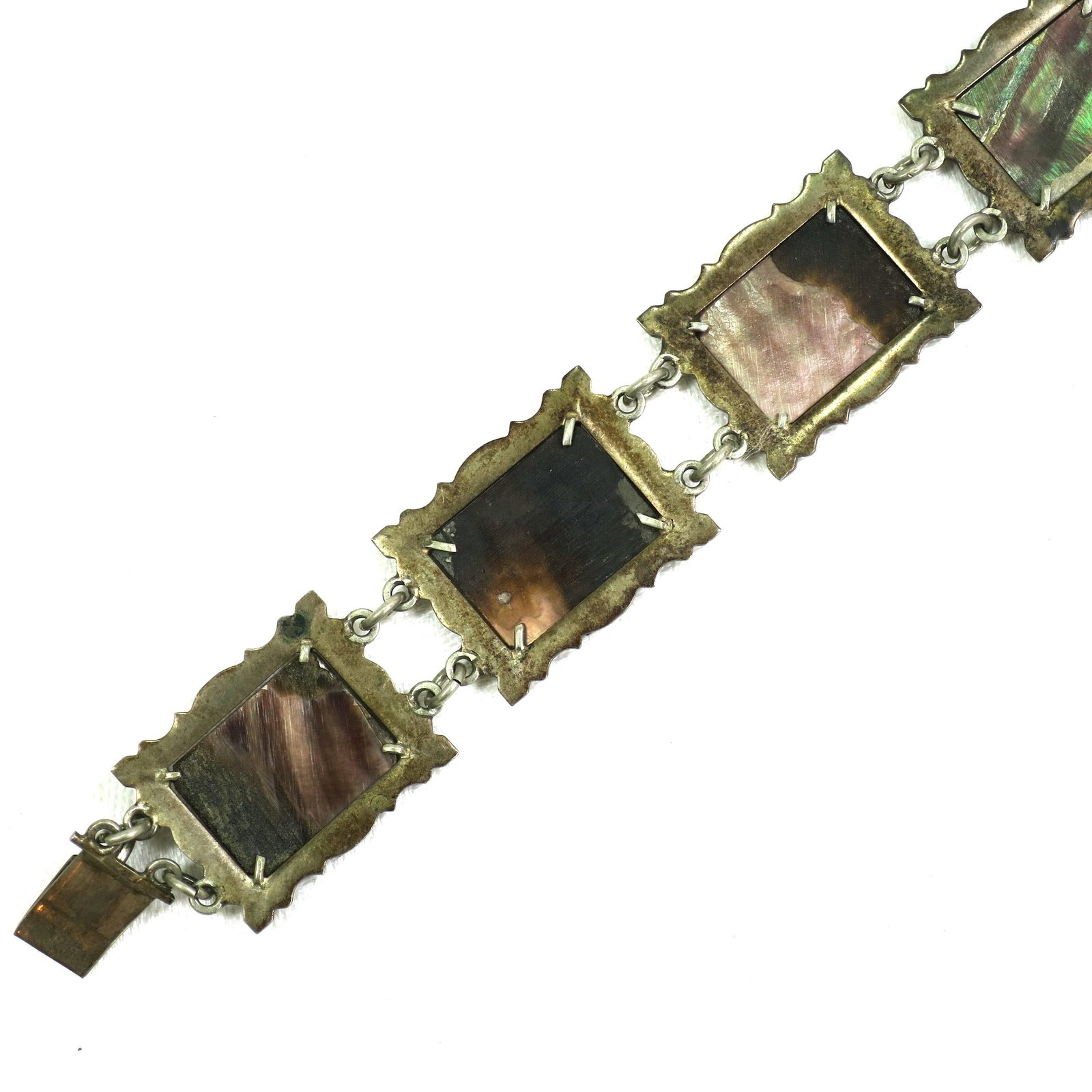 Vintage Art Deco Greco-Roman Gods Shell Cameo Bracelet 1930s - 10