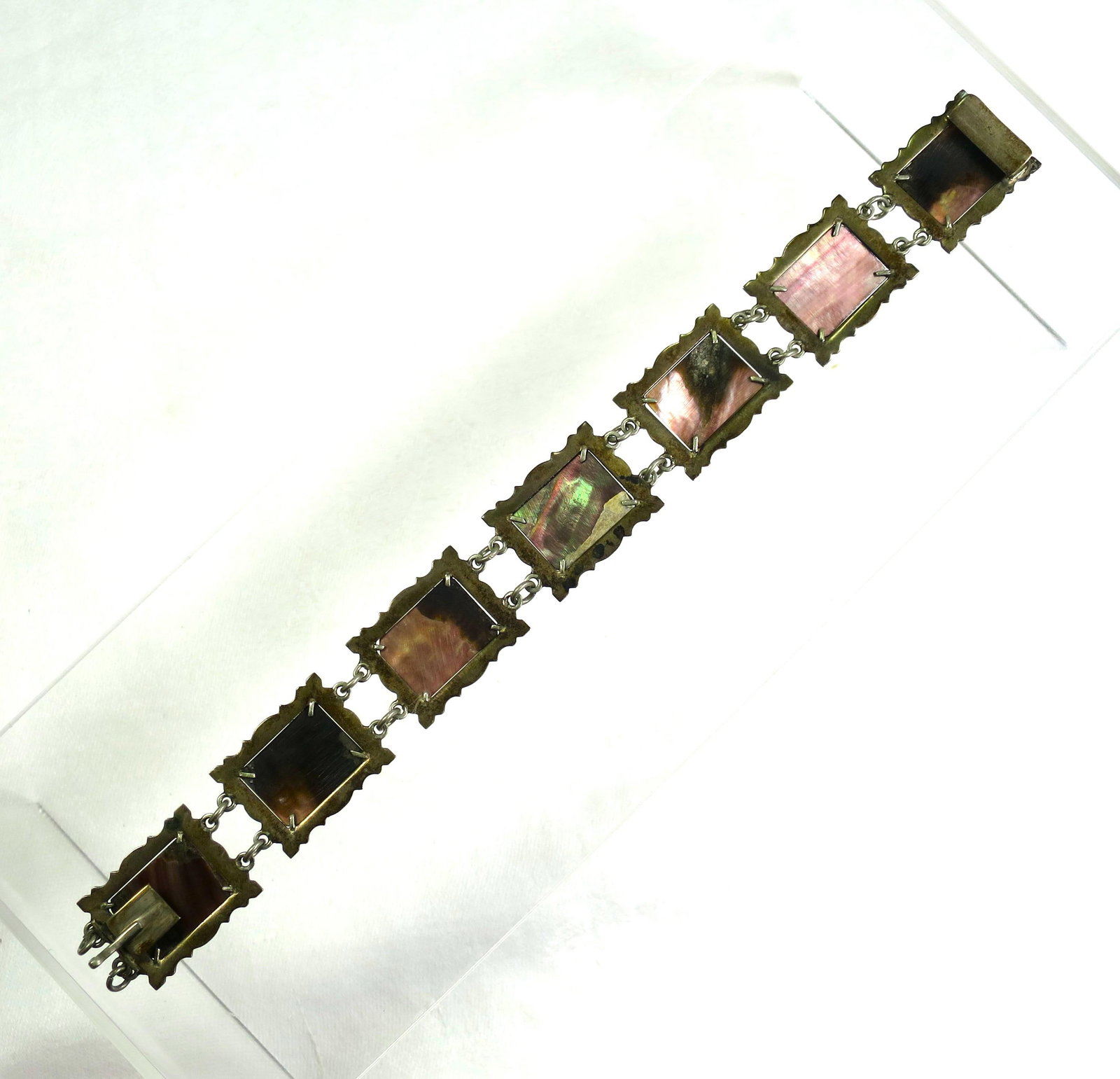 Vintage Art Deco Greco-Roman Gods Shell Cameo Bracelet 1930s - 11