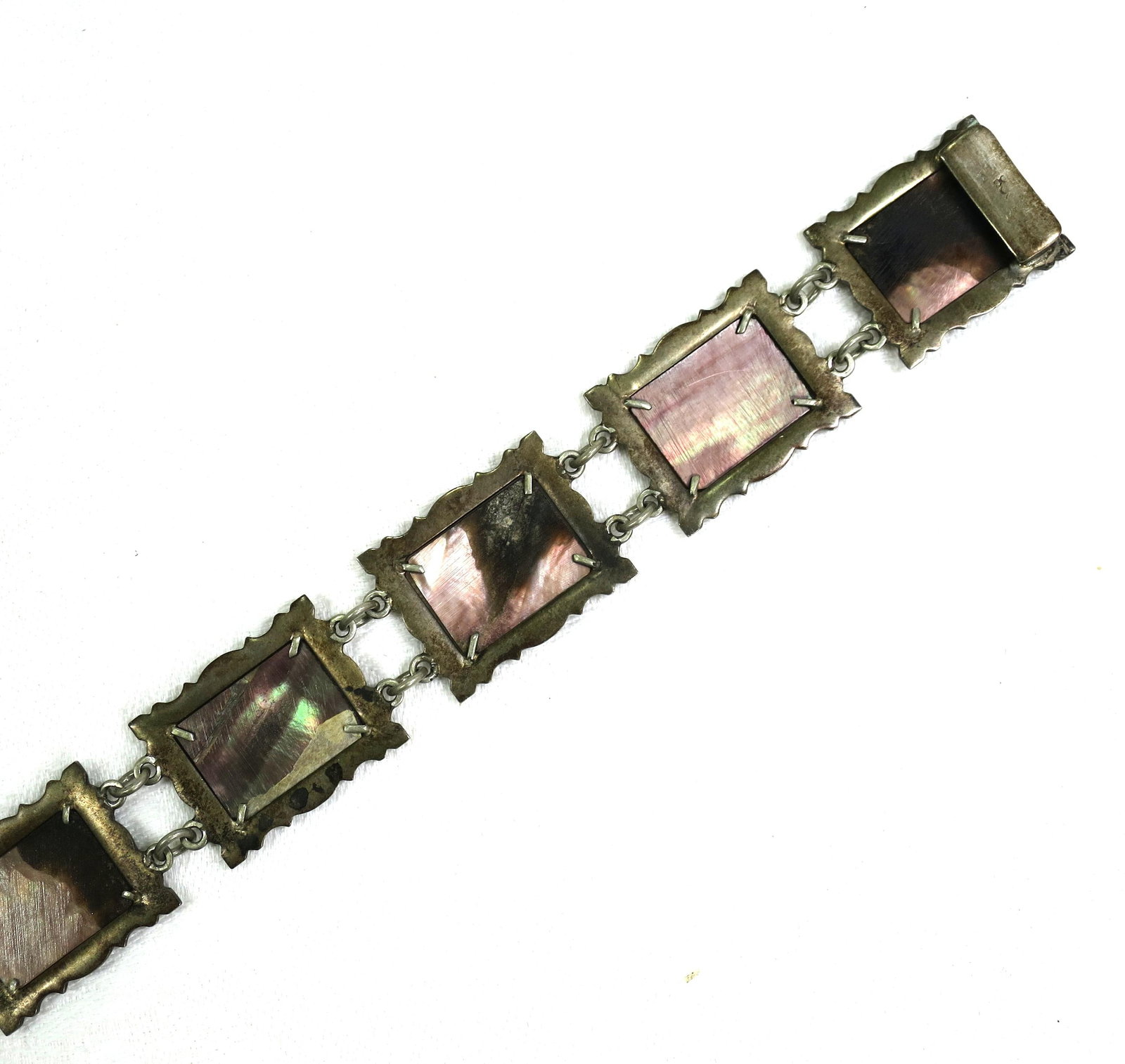 Vintage Art Deco Greco-Roman Gods Shell Cameo Bracelet 1930s - 9