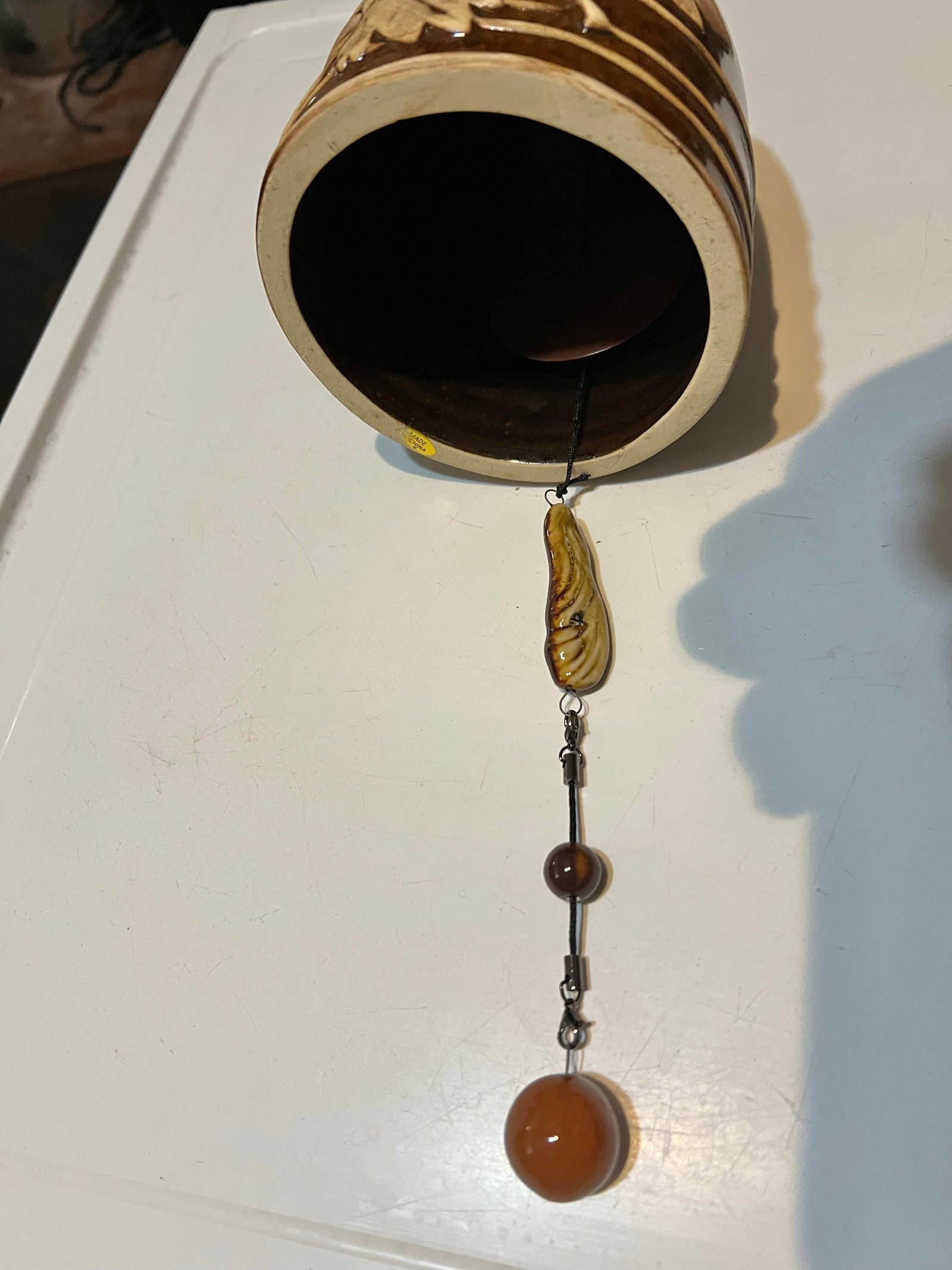 Vintage Ceramic Hanging Bell - 7