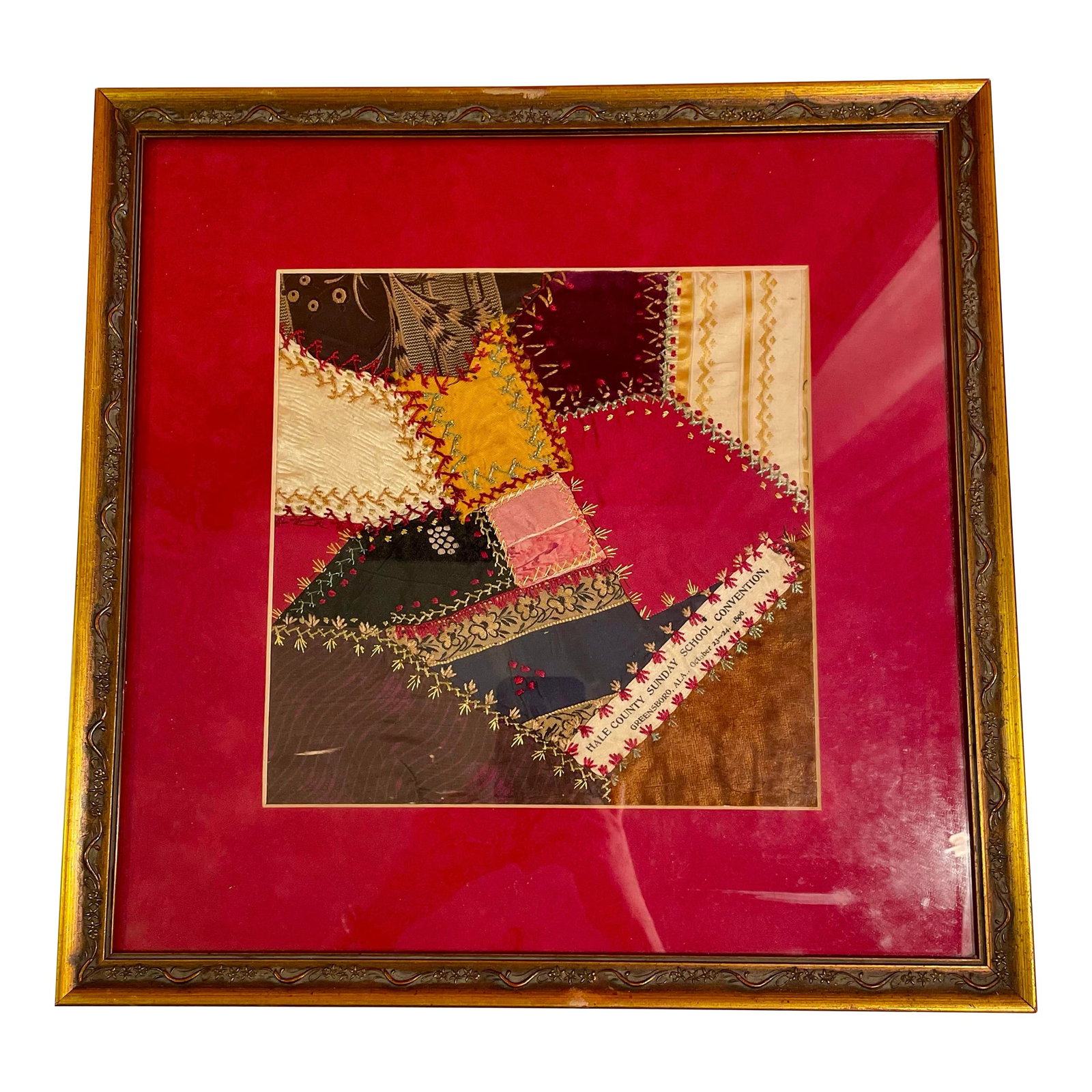 Framed Antique Quilt Remnant (1 of 5)