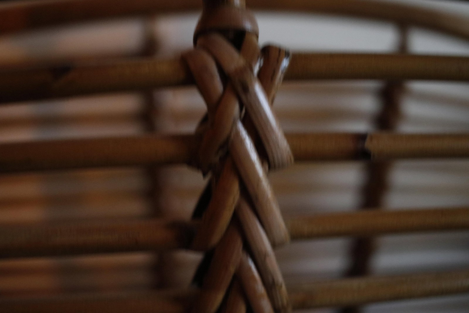 Mid Century Tortoise Bamboo Rattan Magazine Rack After Franco Albini - 16