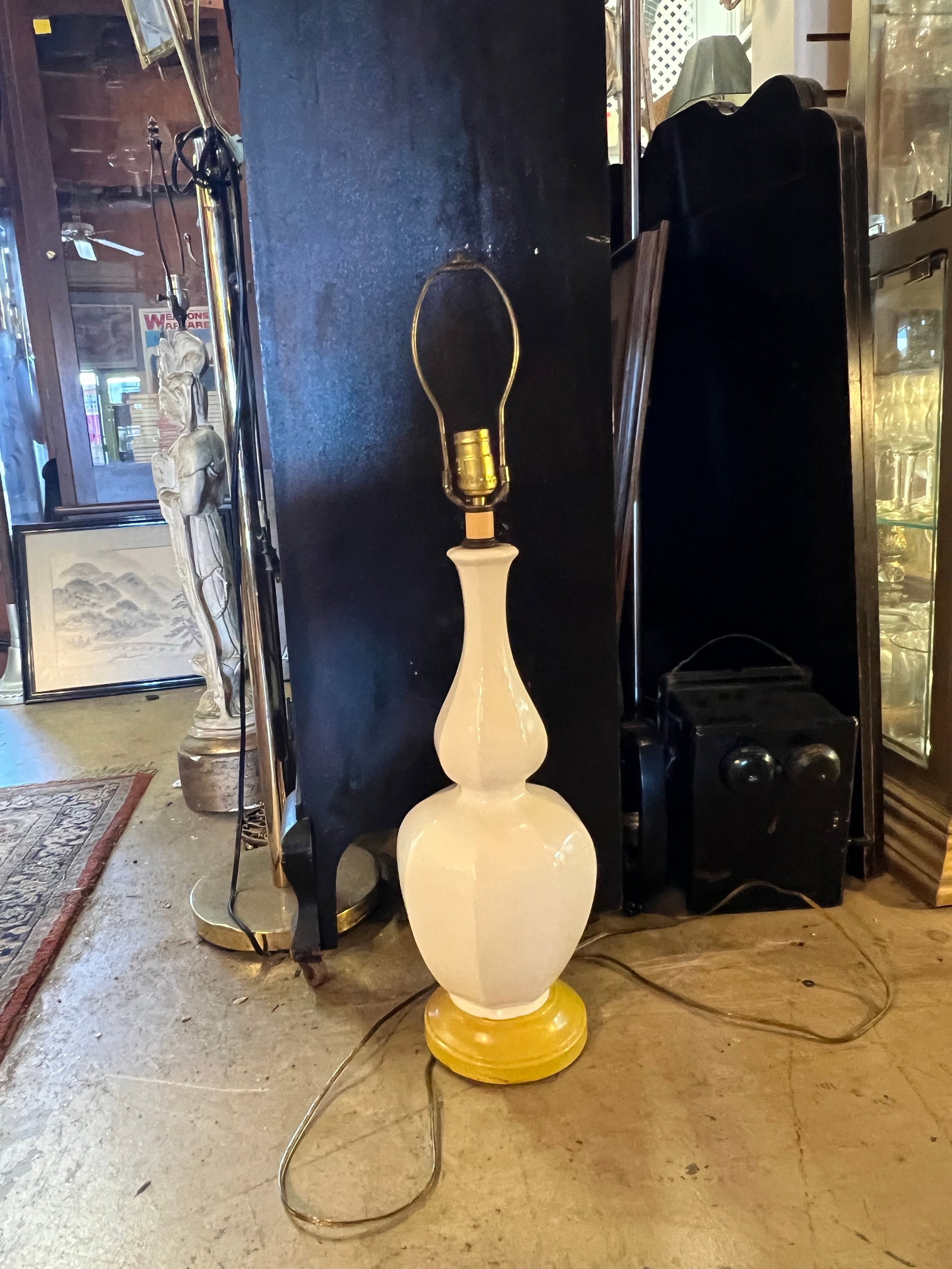 Mid 20th Century Mid Century Modern Ceramic Double Gourd Lamp - 2