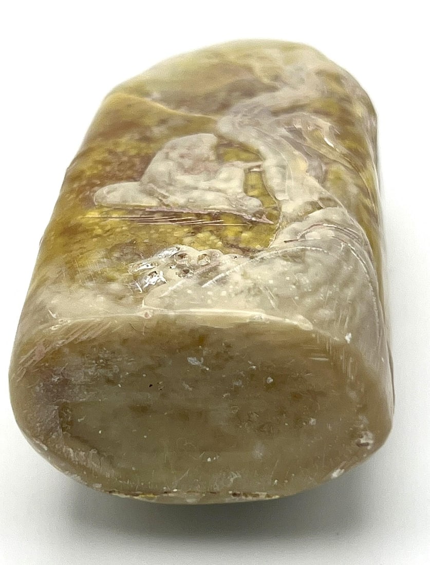 Vintage Carved Soapstone Snuff Bottle - 12