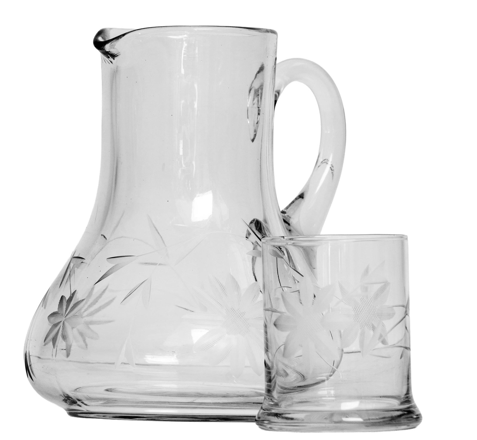Mid 20th Century Night Stand Pitcher & Glass - 7