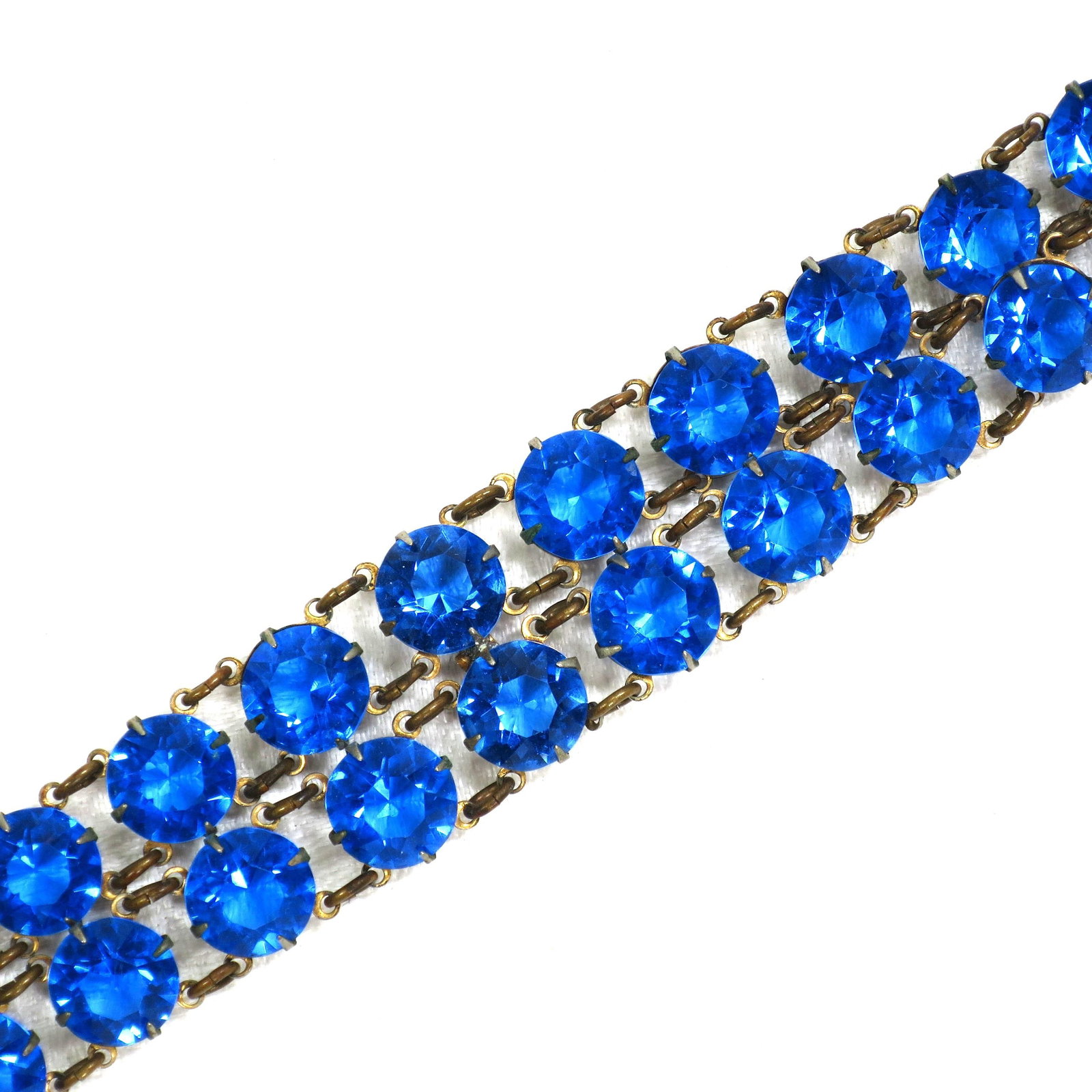 Vintage Austrian Sapphire Crystal Bracelet 1950s - 2