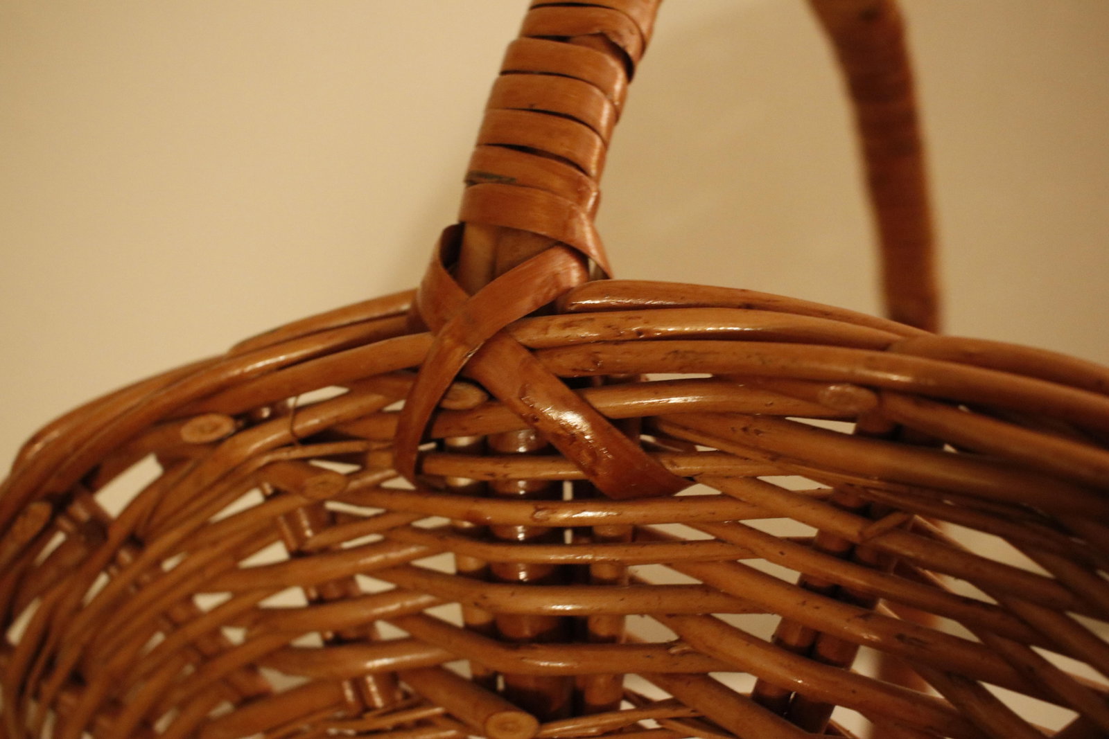 Handmade Vintage French Provincial Wicker Gathering Flower Basket - 7