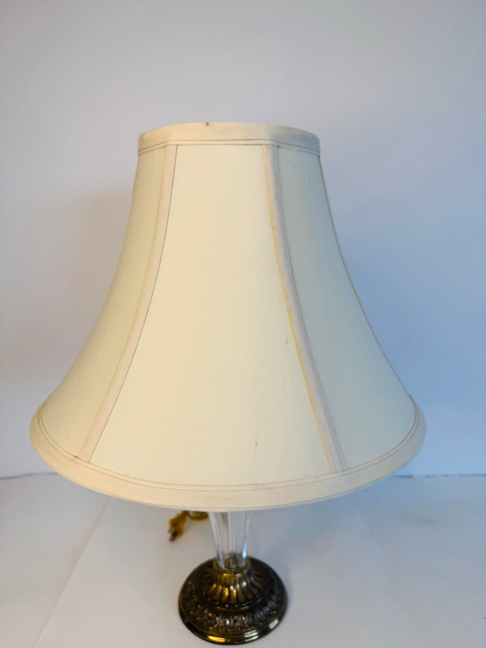 Waterford 1990s Irish Crystal Belline Table Lamp With Shade - 4