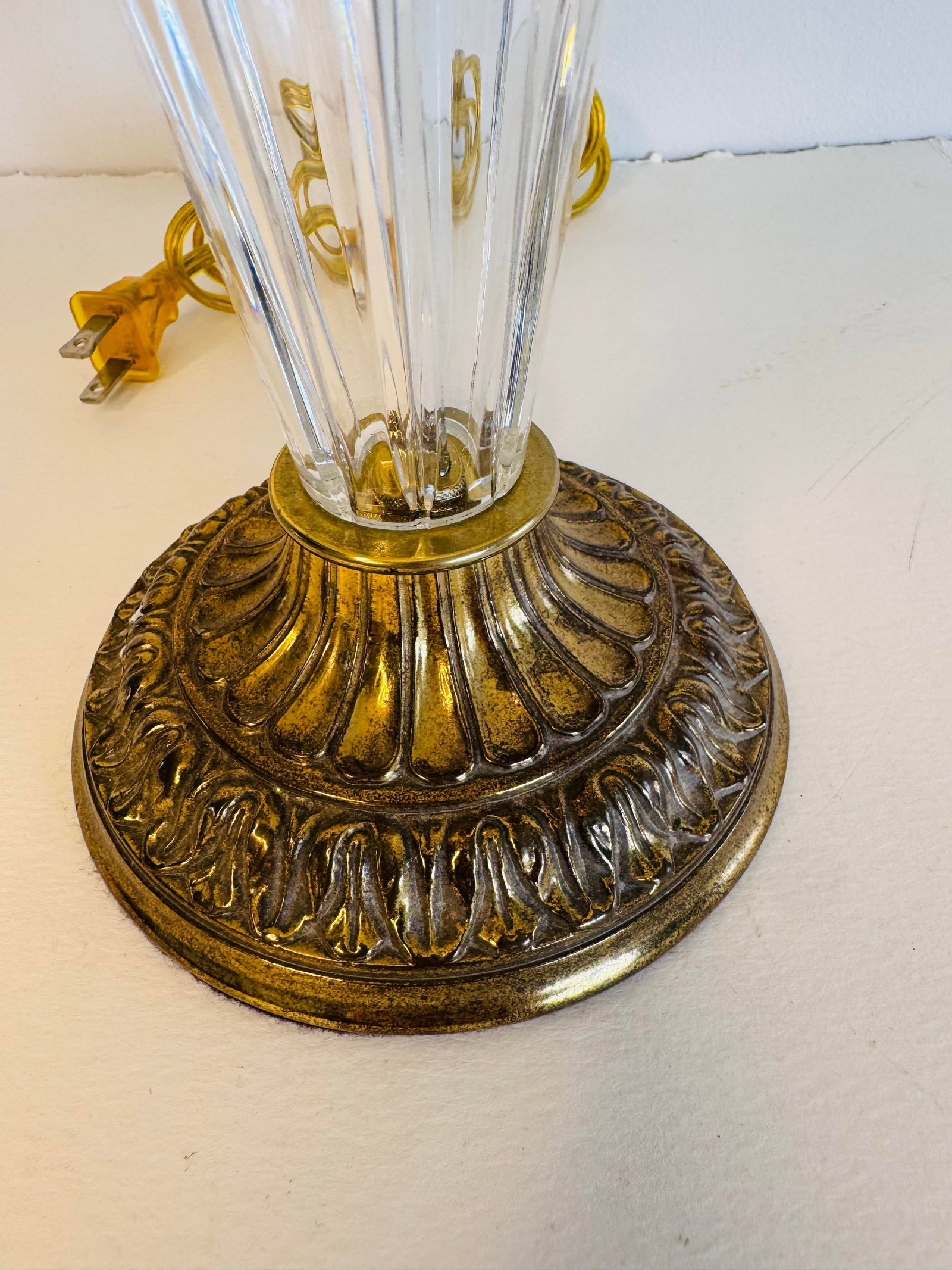 Waterford 1990s Irish Crystal Belline Table Lamp With Shade - 6
