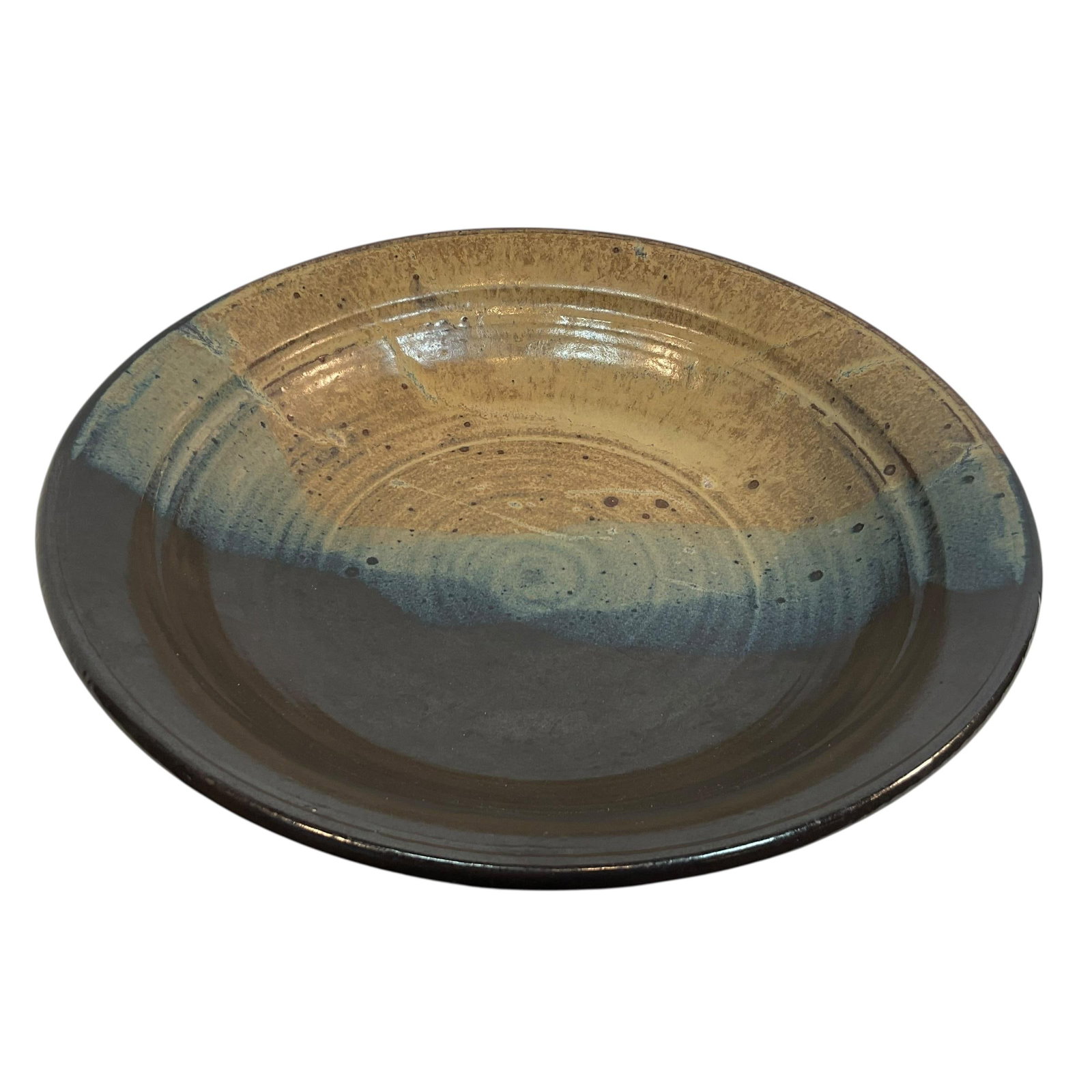 Vintage Art Pottery Bowl Large 14.5" Stoneware Signed 2001 - 5