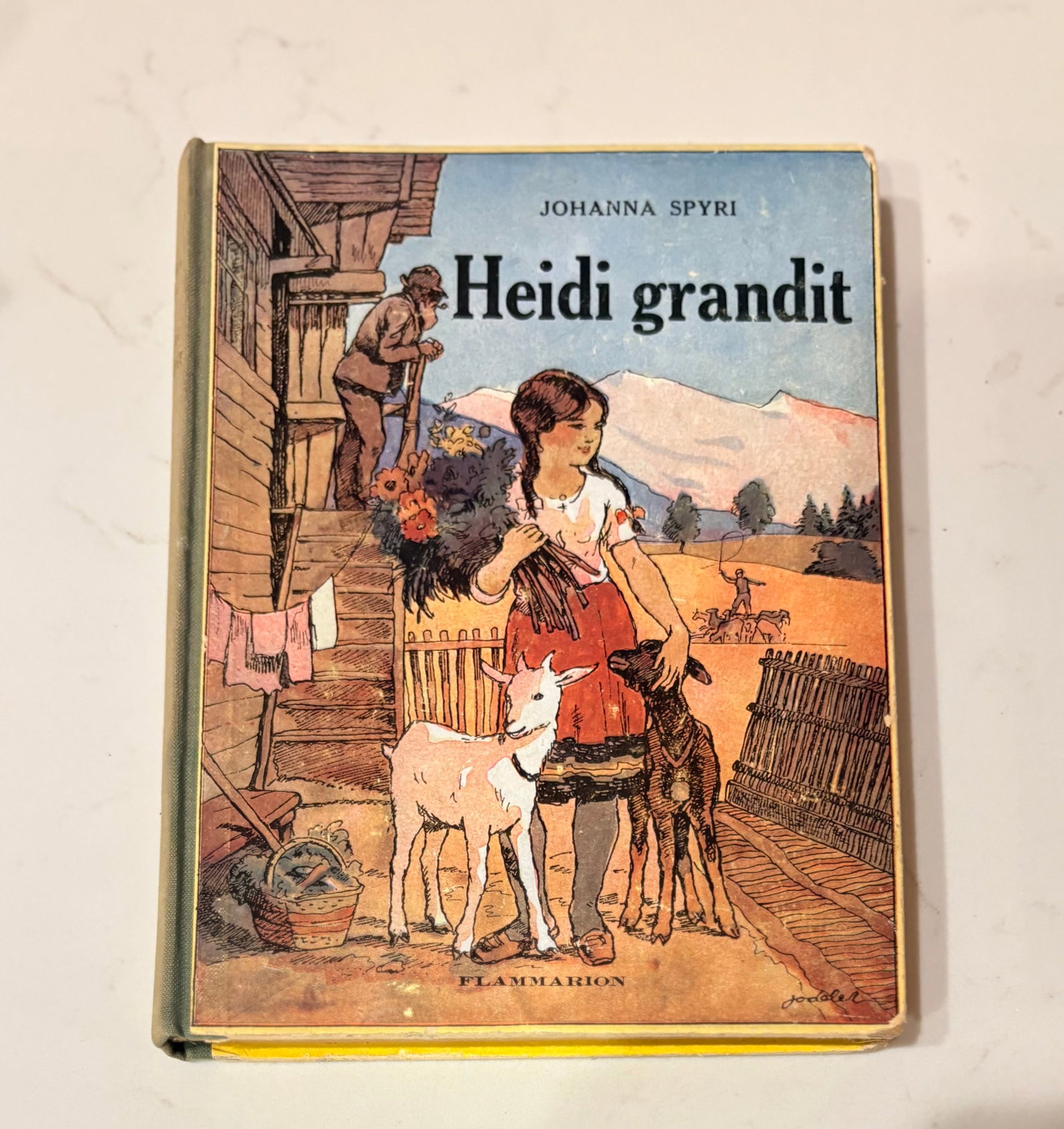 1950's French Language Edition of Johanna Spyri's Classic Heidi Series- Set of 3 - 3