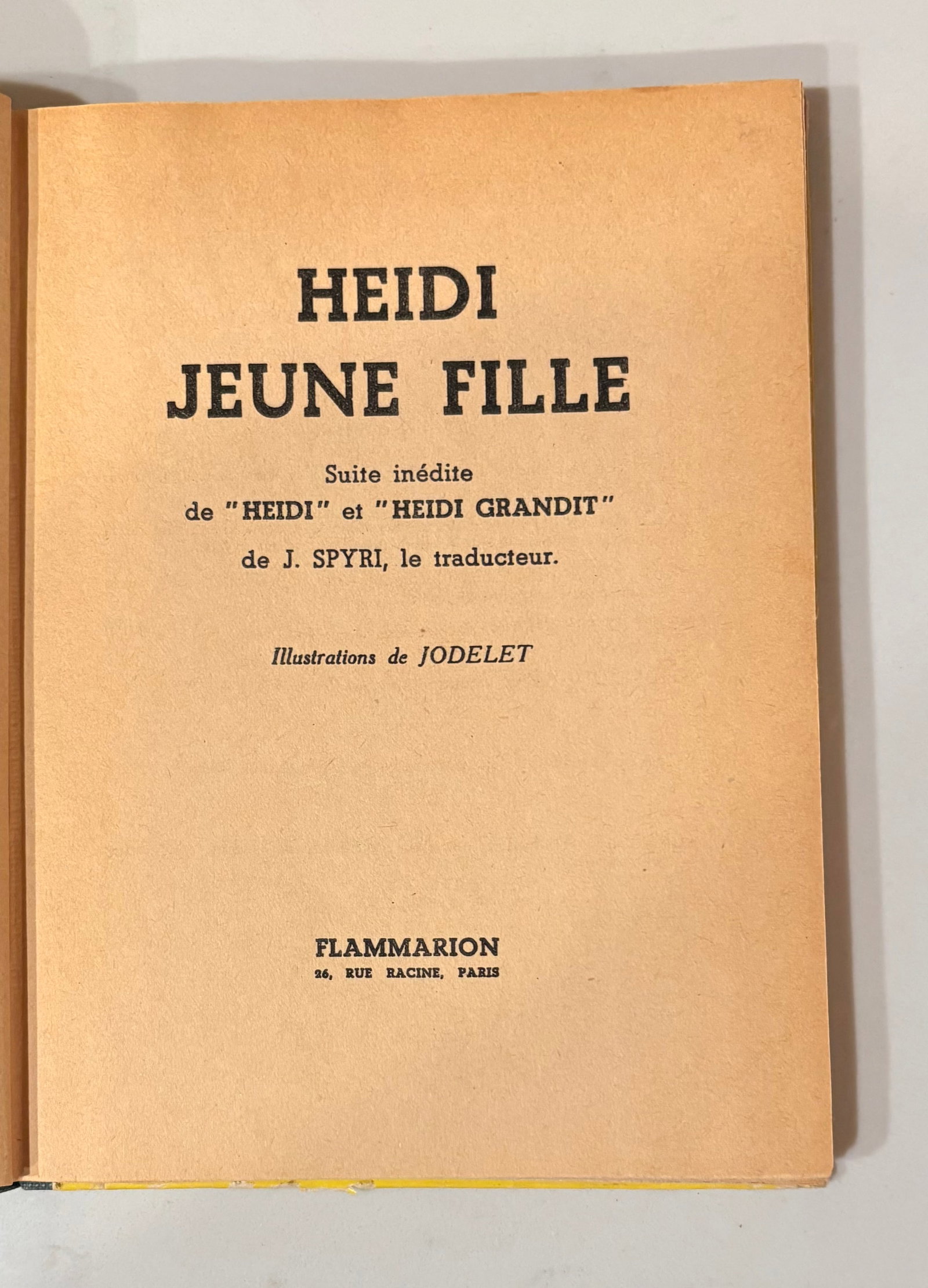 1950's French Language Edition of Johanna Spyri's Classic Heidi Series- Set of 3 - 6