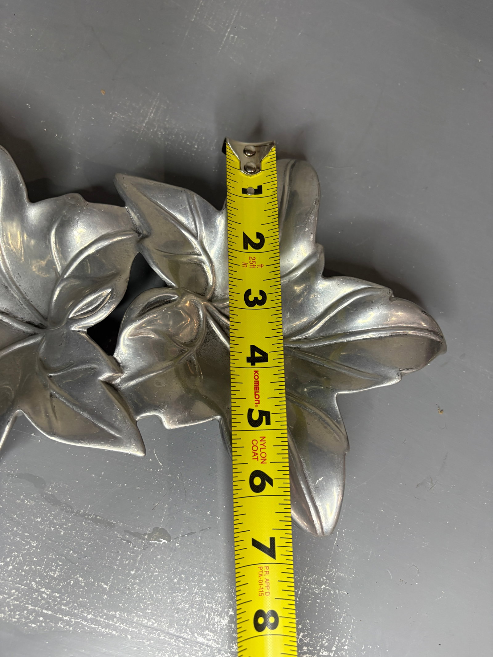 Vintage Bruce Fox Cast Aluminum Double Ivy Leaf Bowl - 4