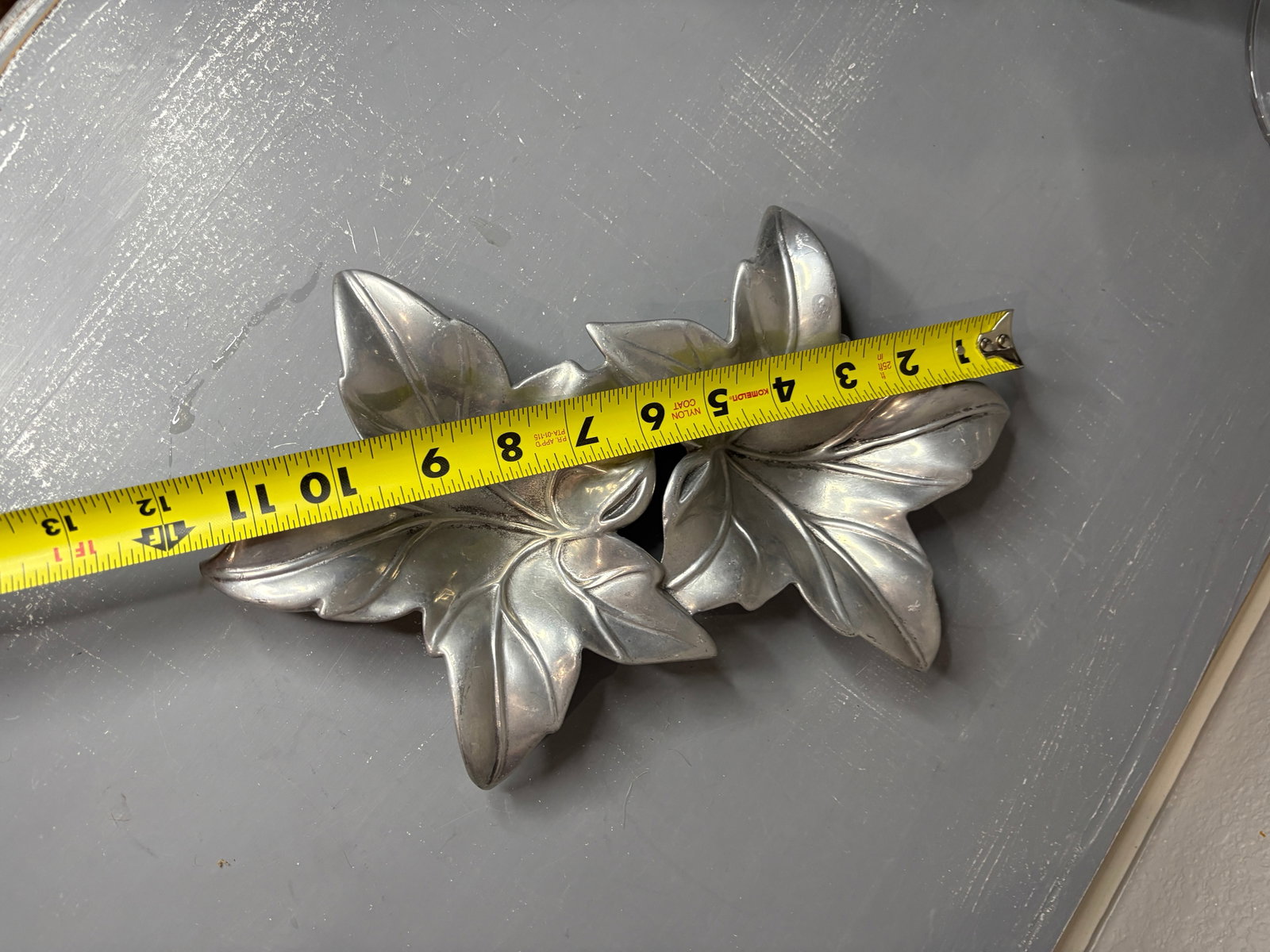 Vintage Bruce Fox Cast Aluminum Double Ivy Leaf Bowl - 6