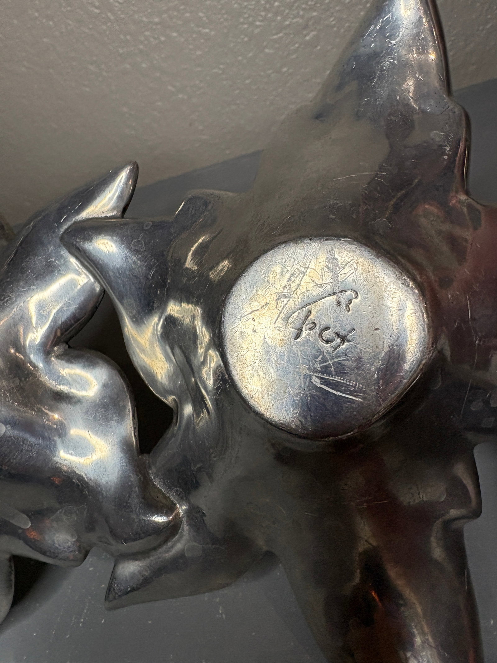 Vintage Bruce Fox Cast Aluminum Double Ivy Leaf Bowl - 7