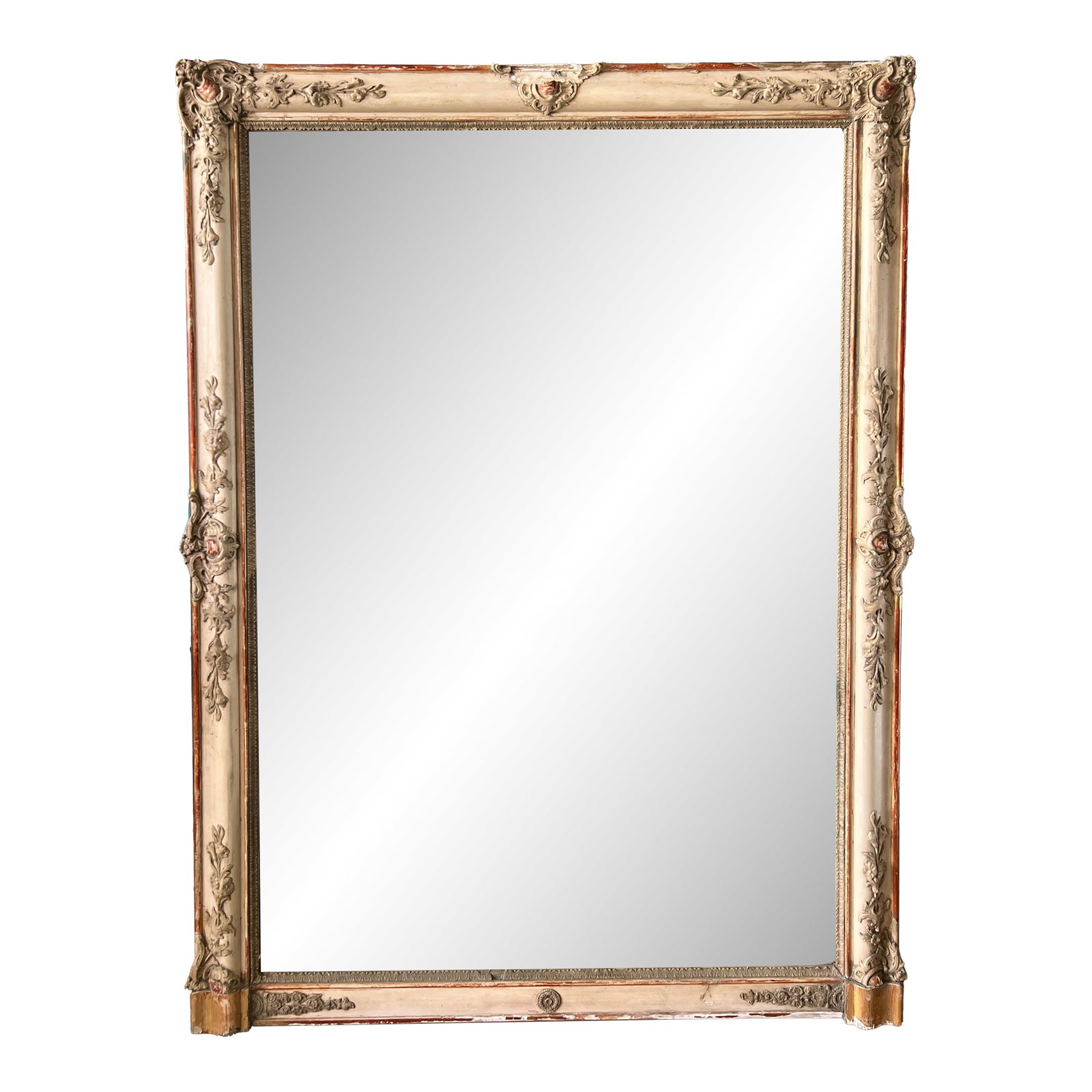 French 19th Century Mantel Mirror With Original Glass & Paint (1 of 17)