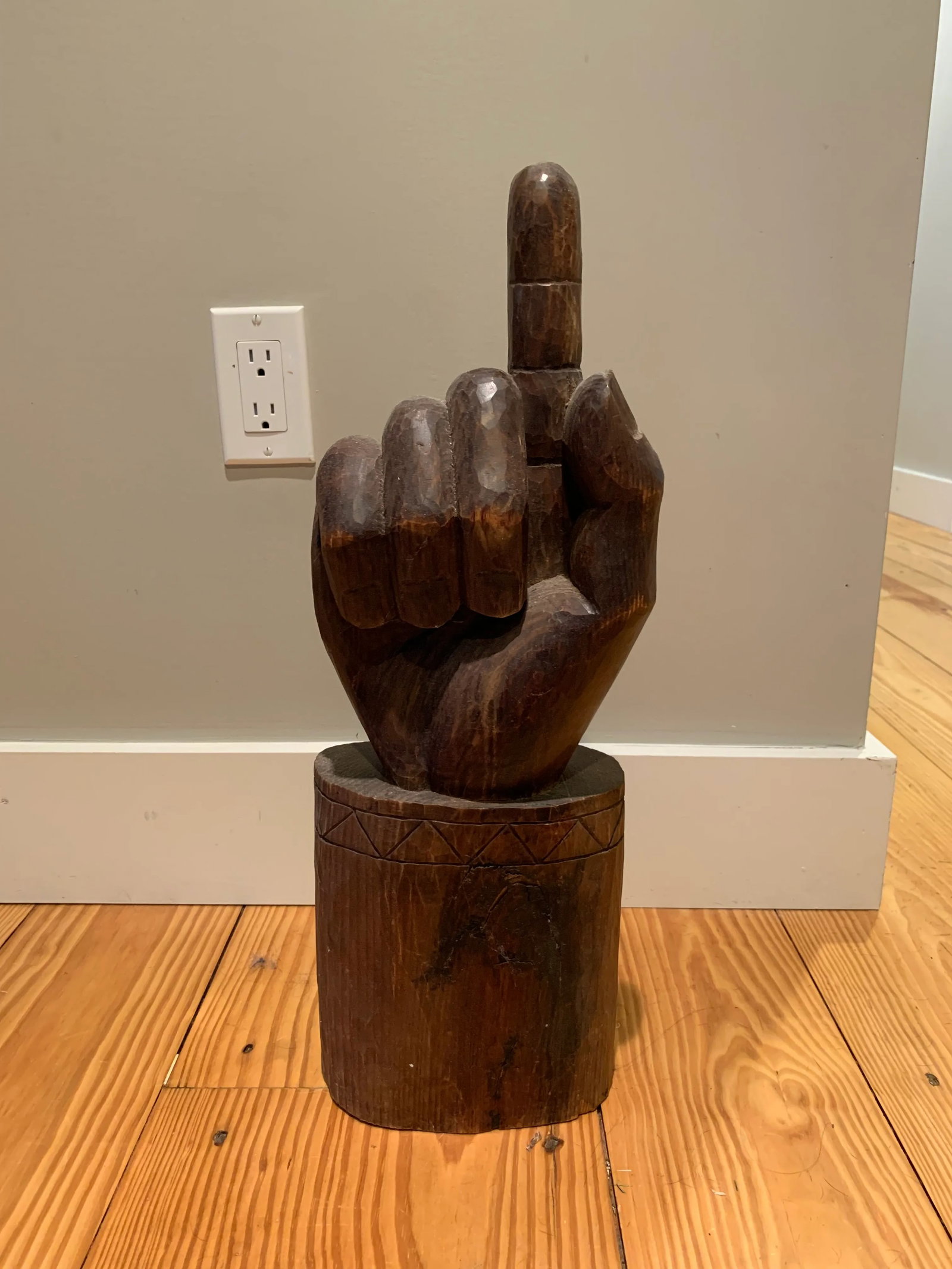 1960s Carved Wood Hand Sculpture - 11
