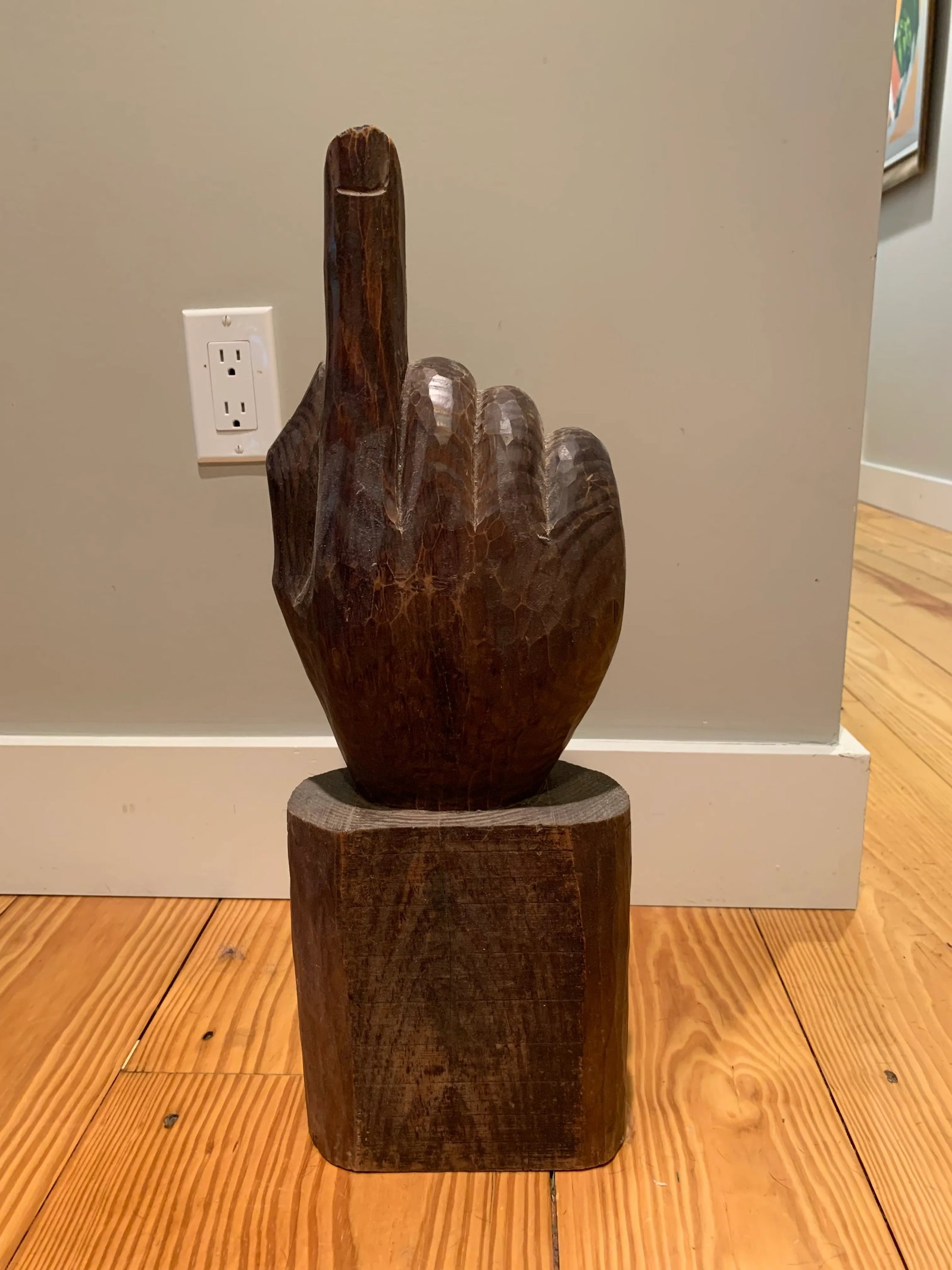 1960s Carved Wood Hand Sculpture - 3