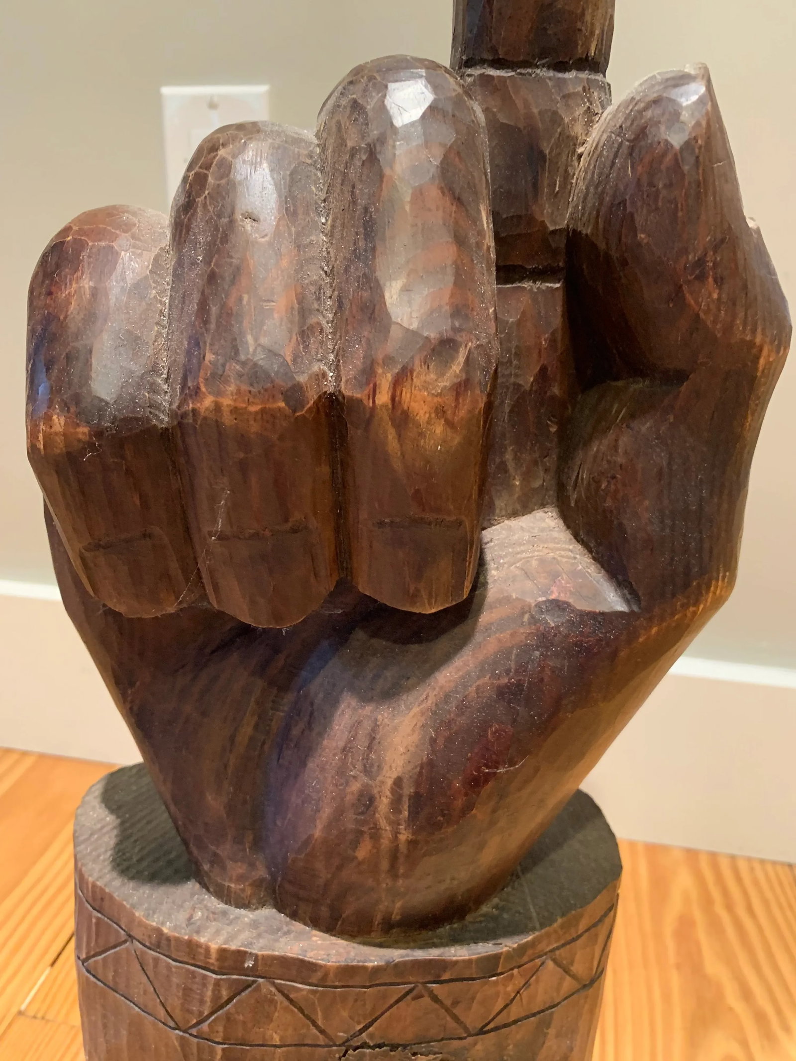 1960s Carved Wood Hand Sculpture - 7