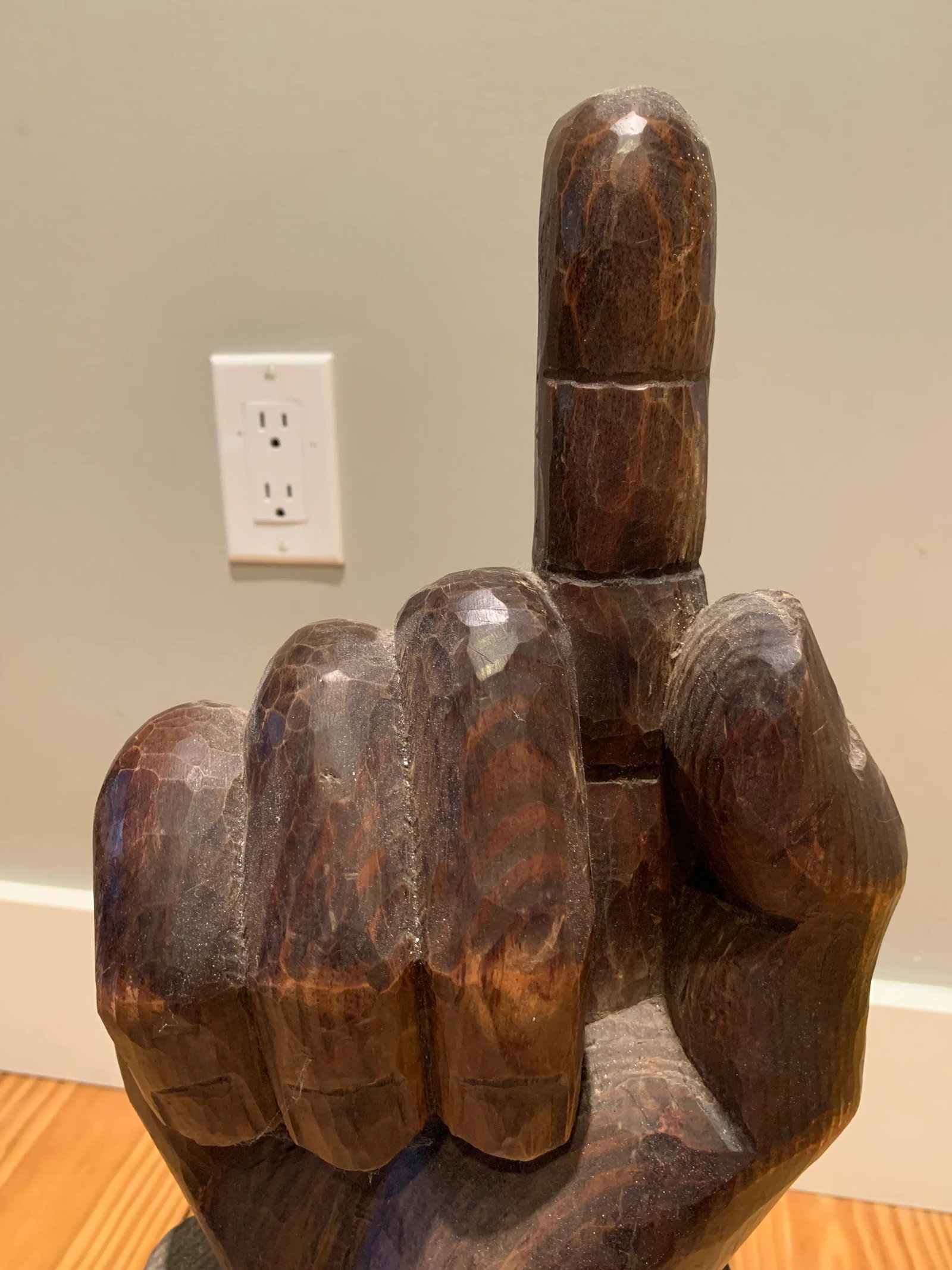 1960s Carved Wood Hand Sculpture - 8