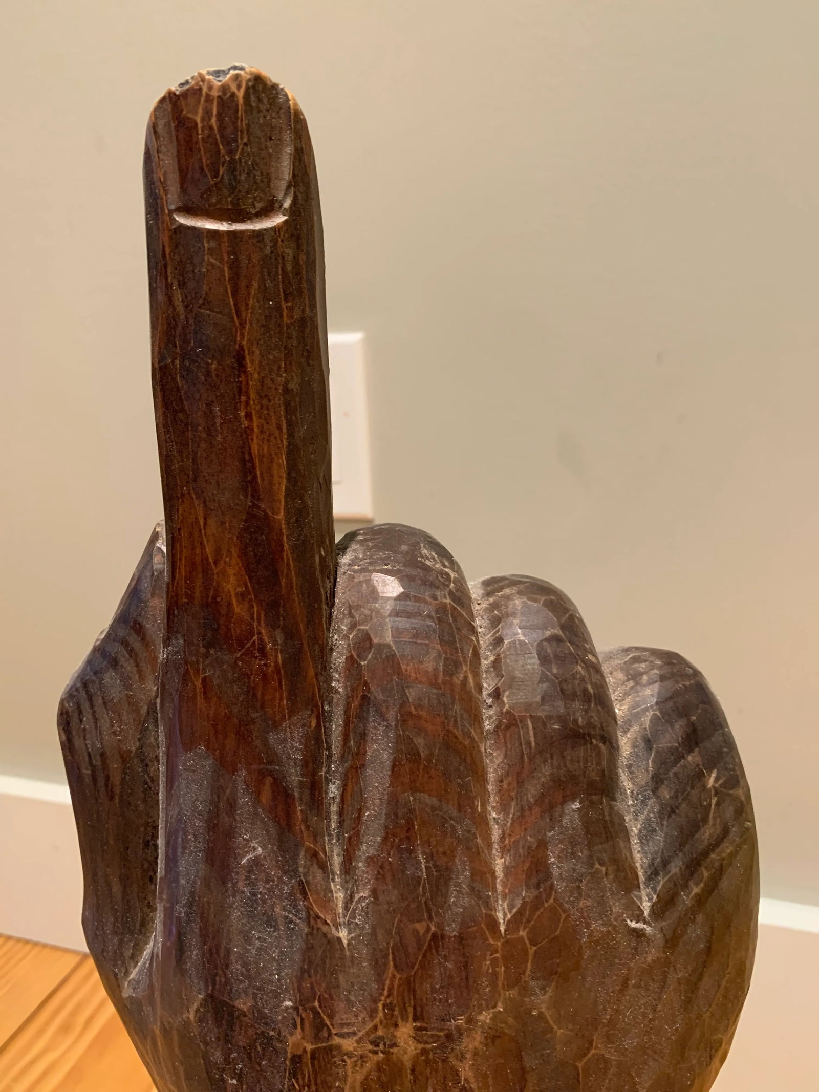 1960s Carved Wood Hand Sculpture - 9