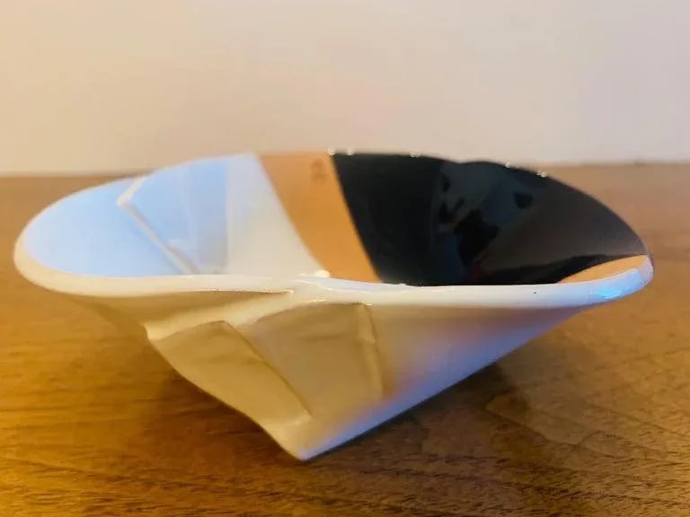 Pino Castagna Italian 1980s Post Modern Art Pottery Bowl - 2