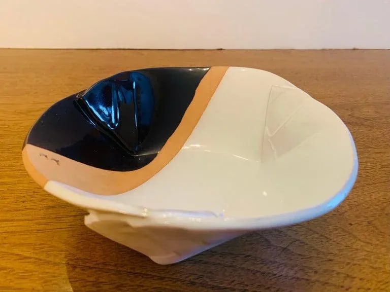 Pino Castagna Italian 1980s Post Modern Art Pottery Bowl - 5