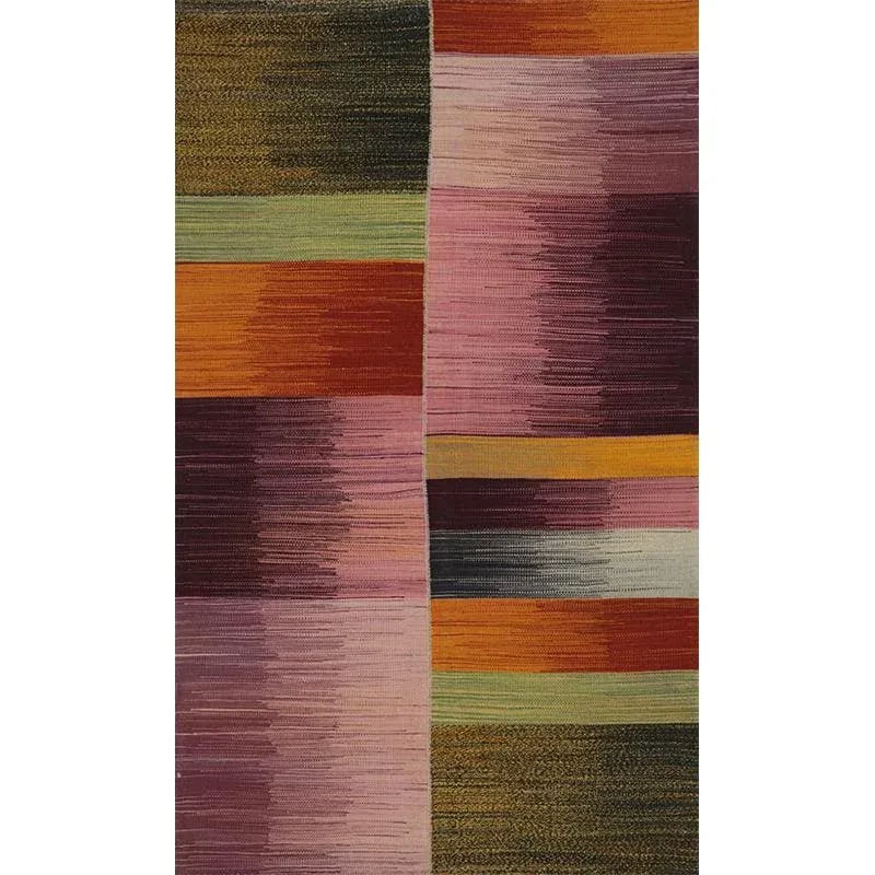 Handwoven Scandinavian Style Kilim Area Rug 3'8'' X 5'11" - 12