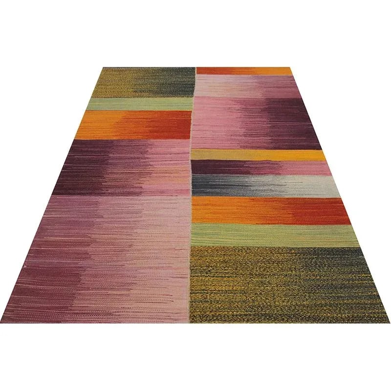 Handwoven Scandinavian Style Kilim Area Rug 3'8'' X 5'11" - 2