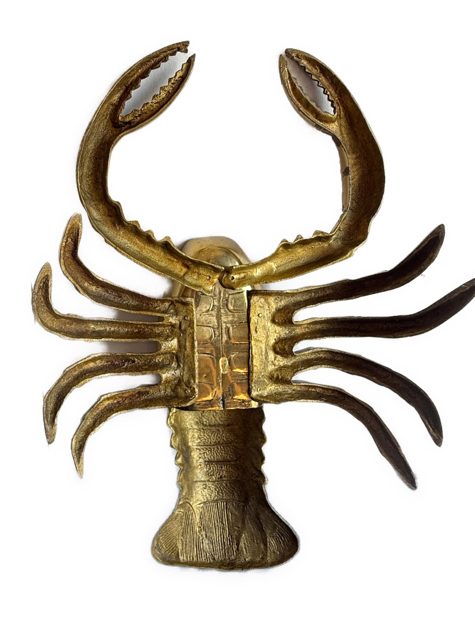 Large Vintage Brass Lobster Sculpture Box - 4