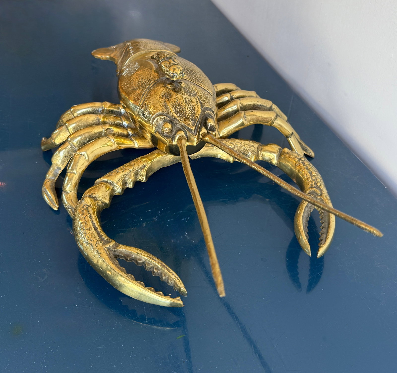 Large Vintage Brass Lobster Sculpture Box - 5