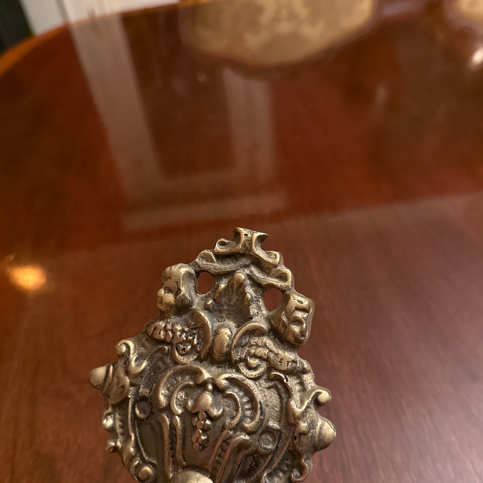 Mid 20th Century Ornate Brass Wall Hook - 3