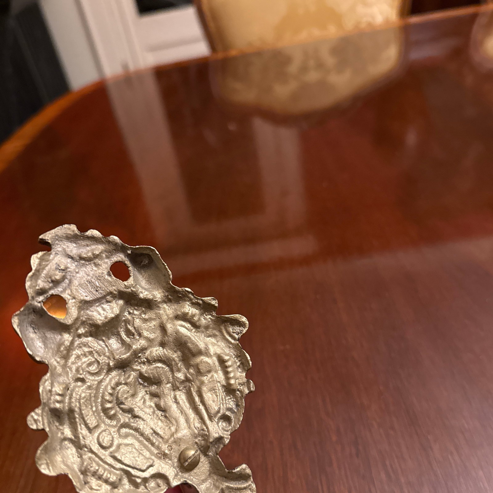 Mid 20th Century Ornate Brass Wall Hook - 4