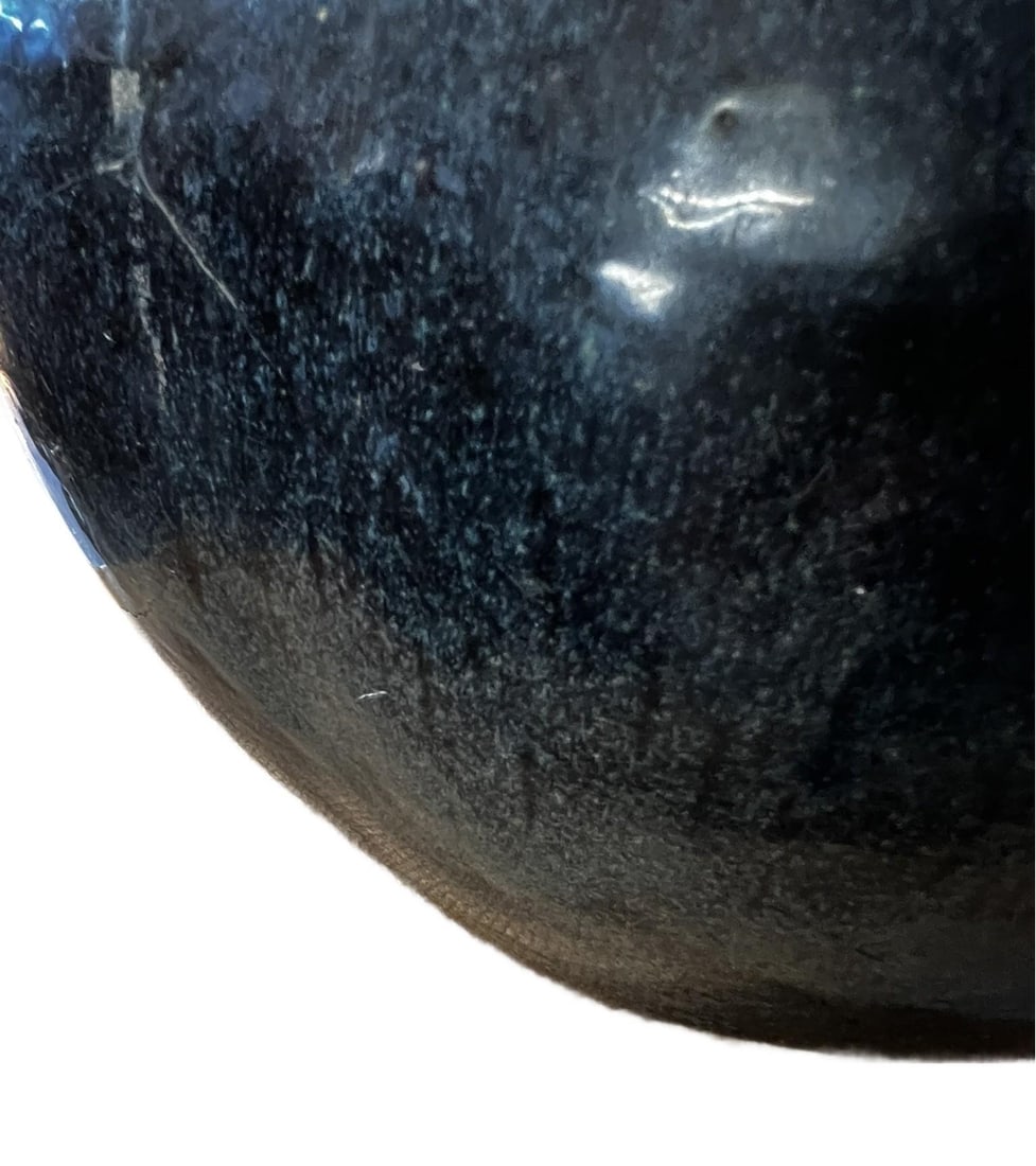 Large Early 20th Century Blue Flambe Glaze Pot - 6