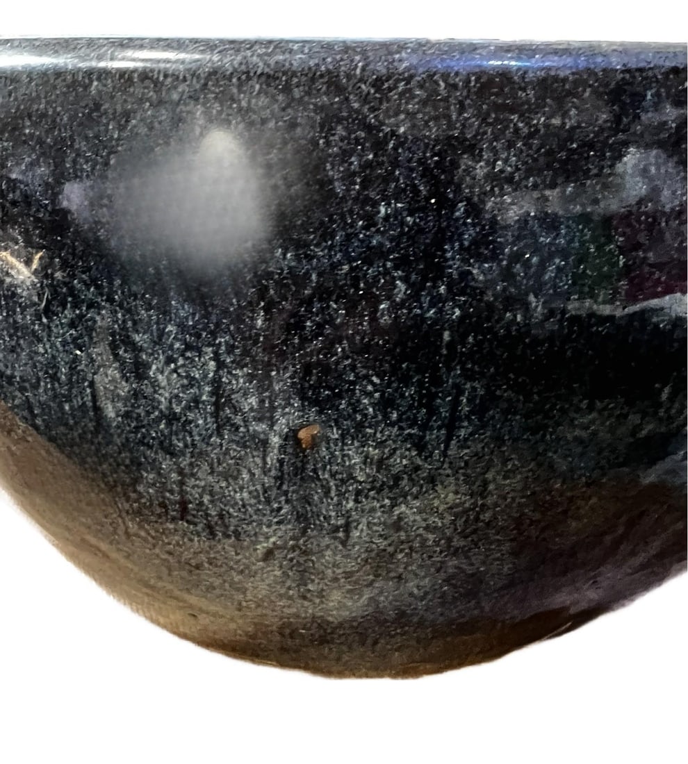 Large Early 20th Century Blue Flambe Glaze Pot - 7