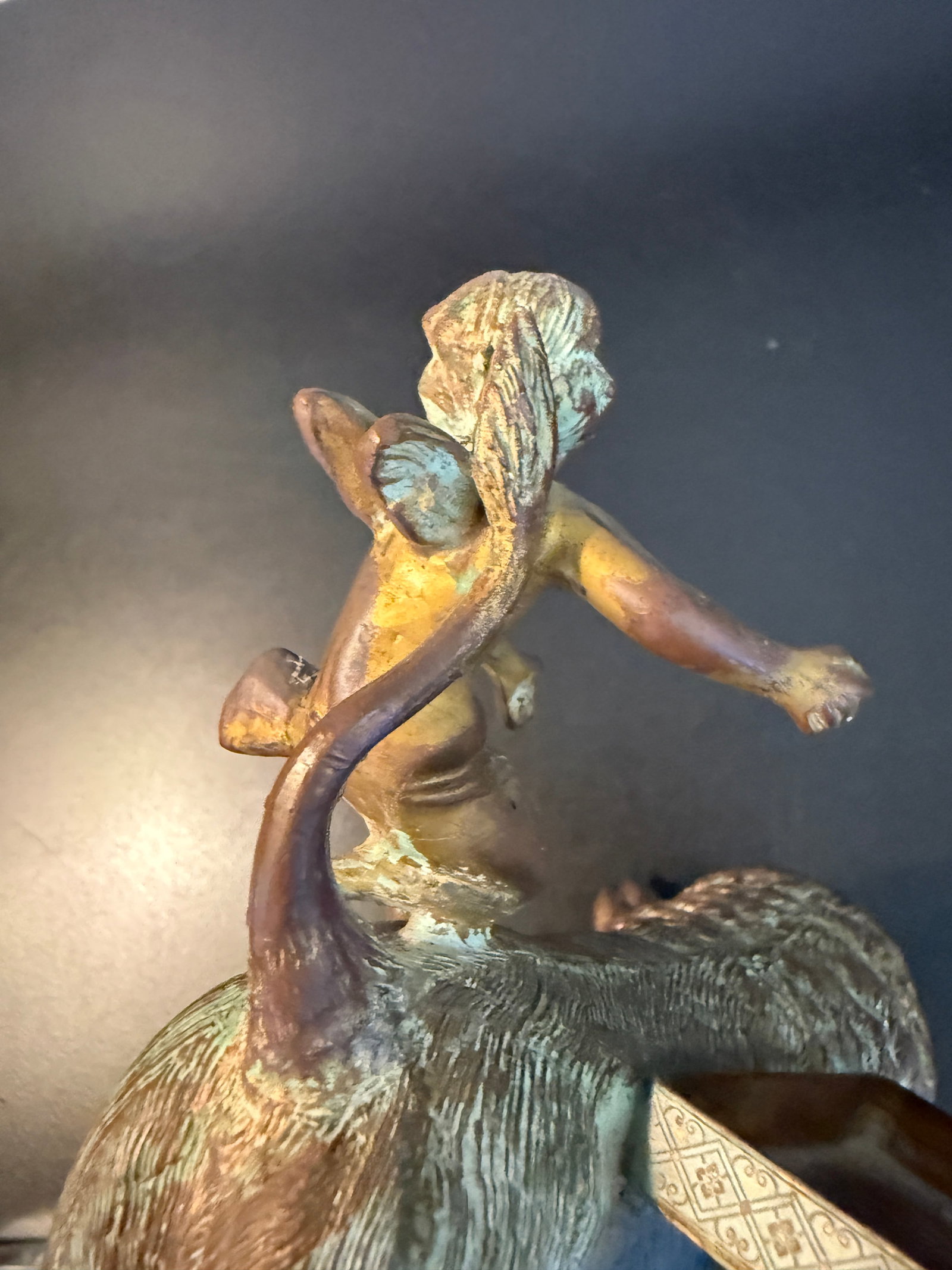 Late 19th Century American Bison Bronze Ink Well - 6