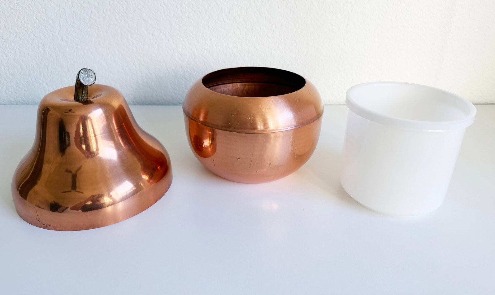 1970s Copper Pear Ice Bucket, Italy - 8