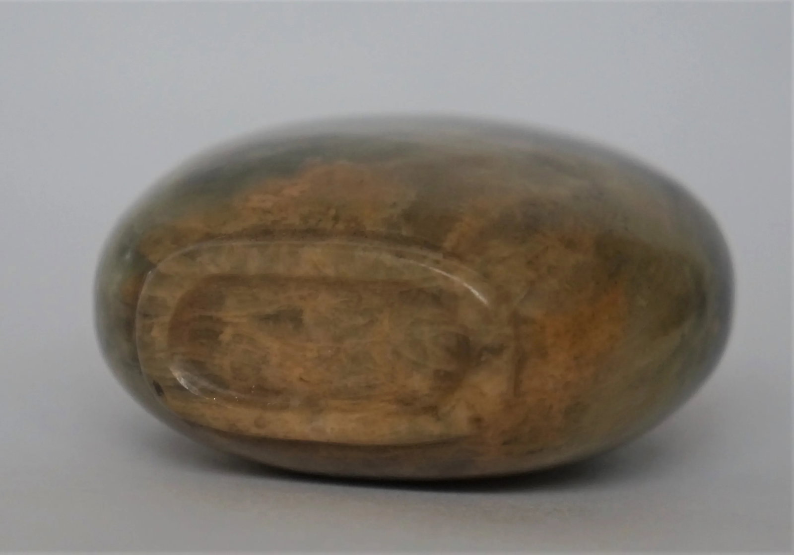 Vintage 1970s Black Variegated Jasper Snuff Bottle - 8