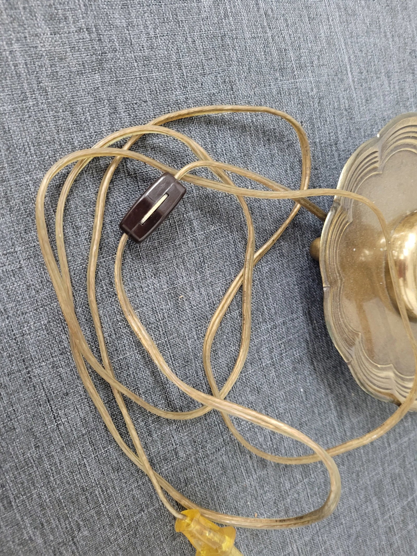 Vintage 1970s Frederick Cooper Brass Candlestick Table Lamp with Bell - 6