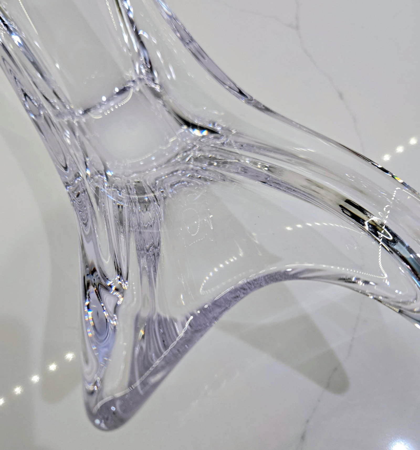 1970s Cofrac Art Verrier Freeform Crystal Centerpiece Bowl - France - 7