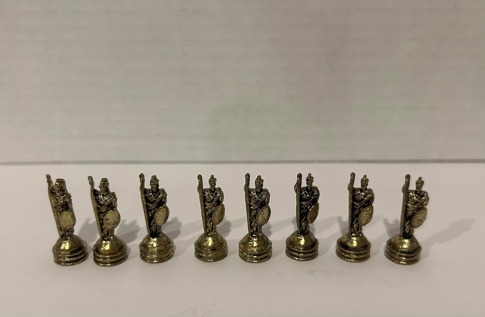 Vintage Italian Greco-Roman Chess Board Set Mini - 12