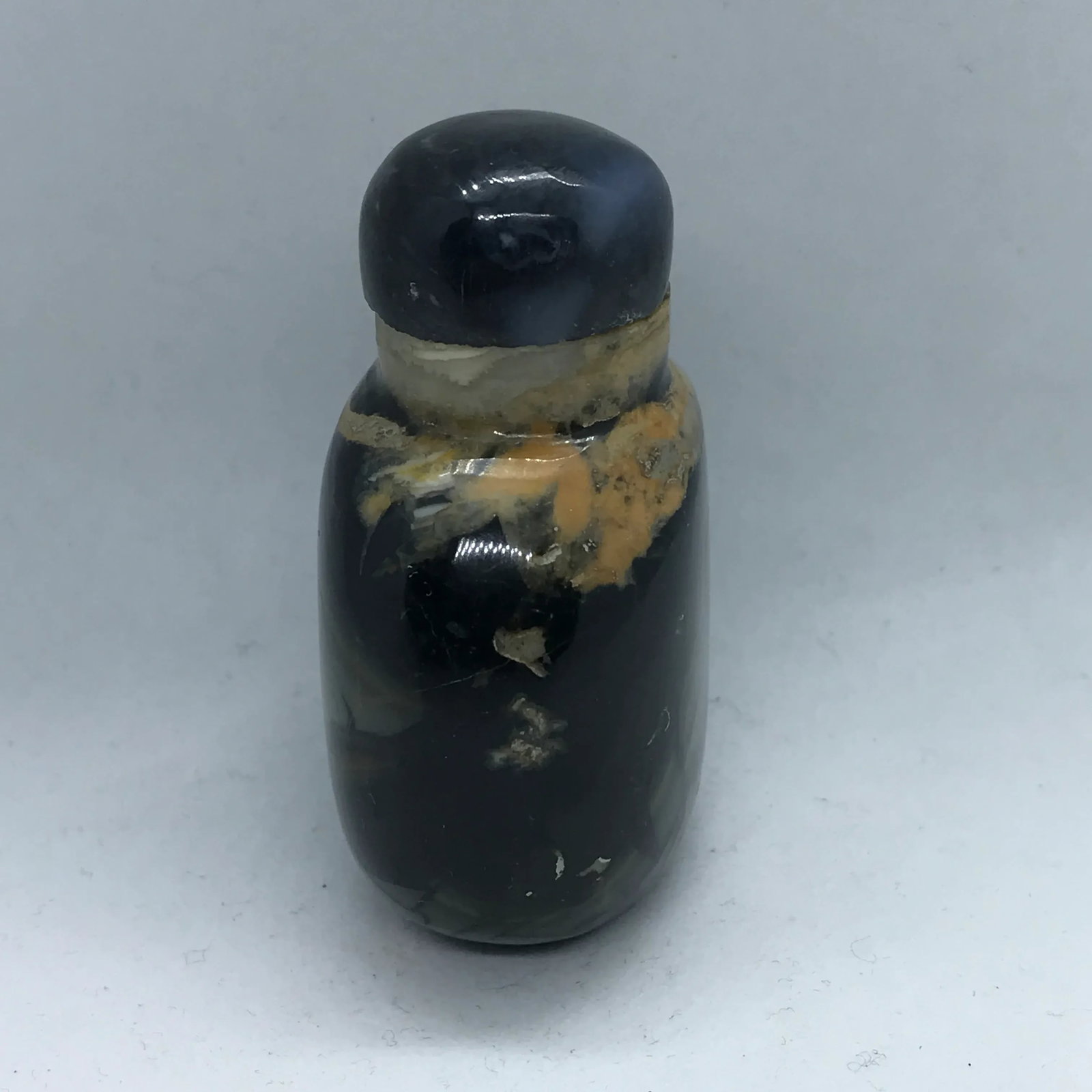 Vintage Black Stone Snuff Bottle - 5