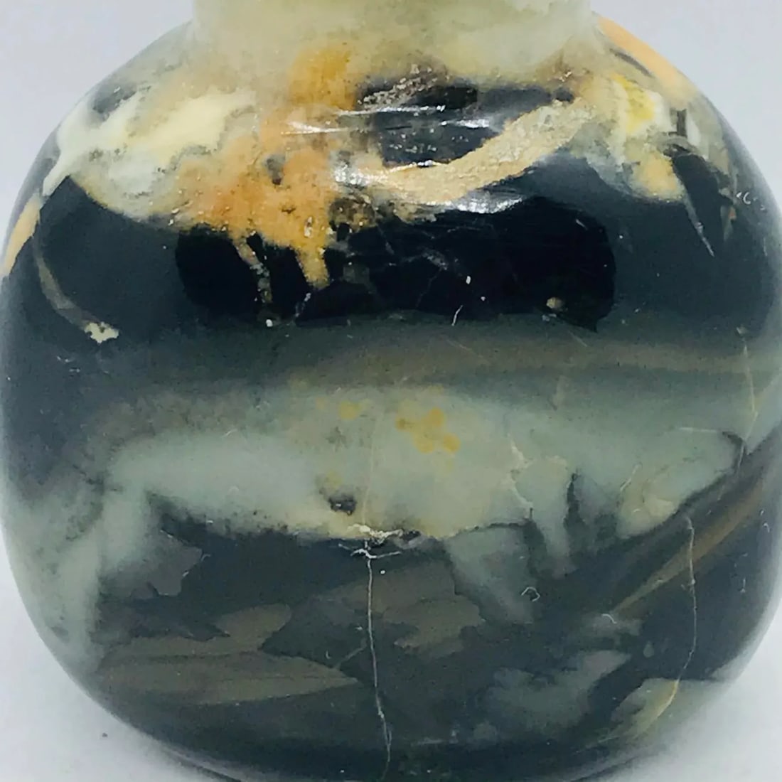 Vintage Black Stone Snuff Bottle - 6
