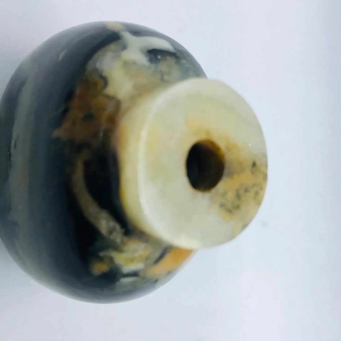 Vintage Black Stone Snuff Bottle - 8