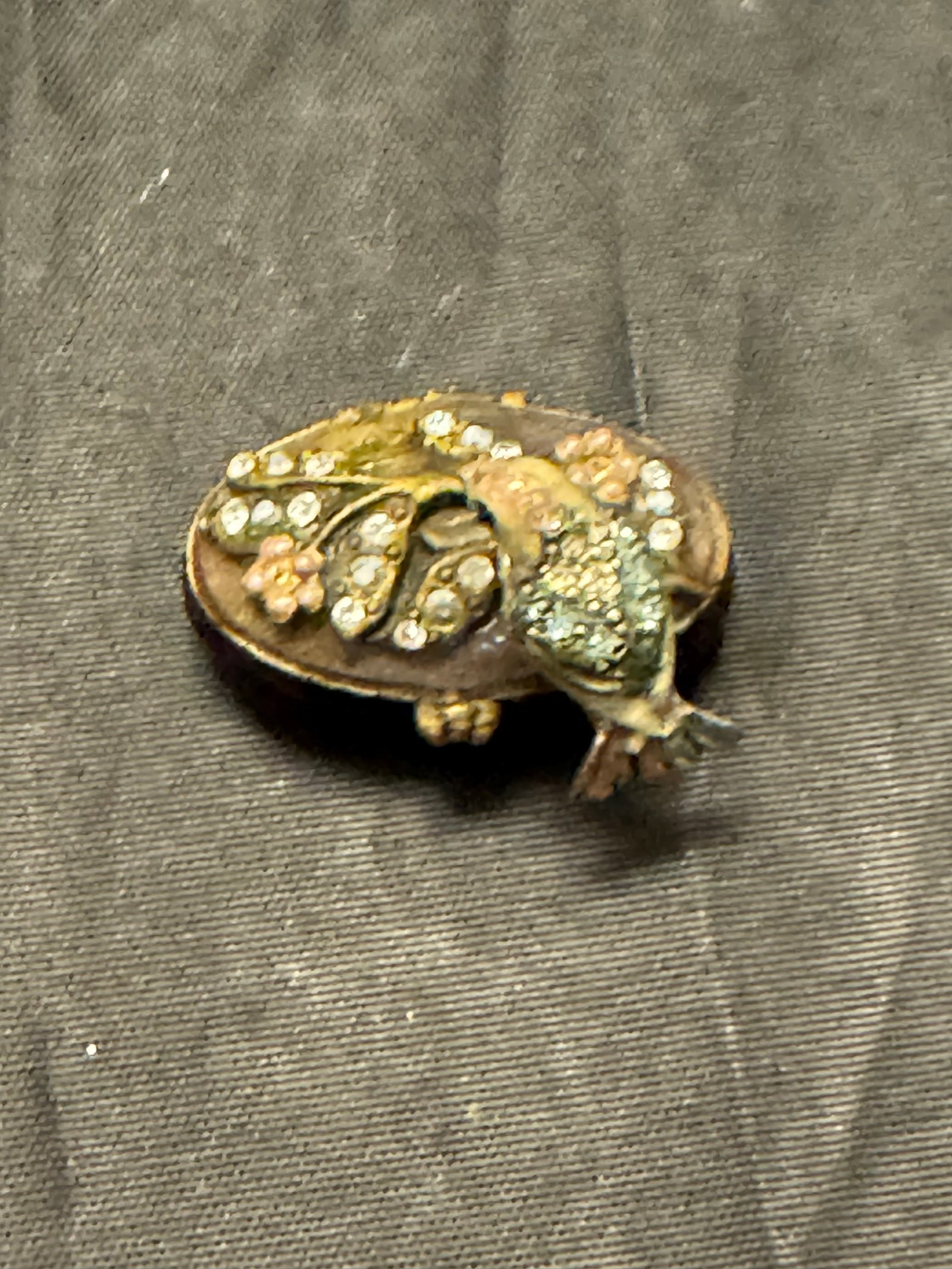 Jay Strongwater Miniature Bird Enamel Trinket Pill Box Swarovski Signed Vintage - 5