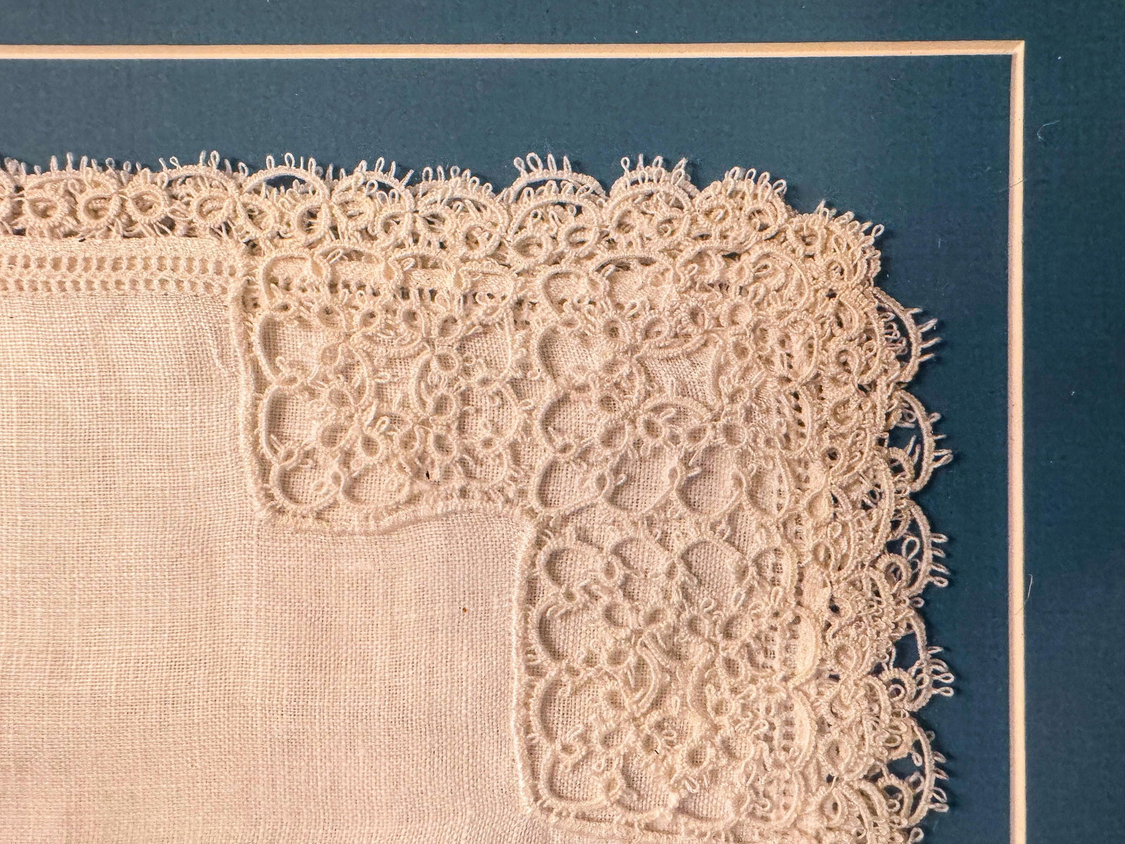 Vintage Framed Lace Handkerchiefs - Set of 3 - 5