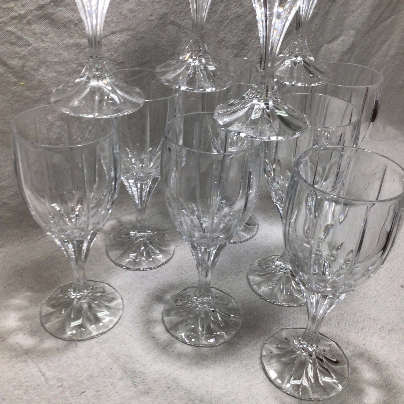 Mikasa Berkeley Crystal Water Goblets-Set of 11 - 10