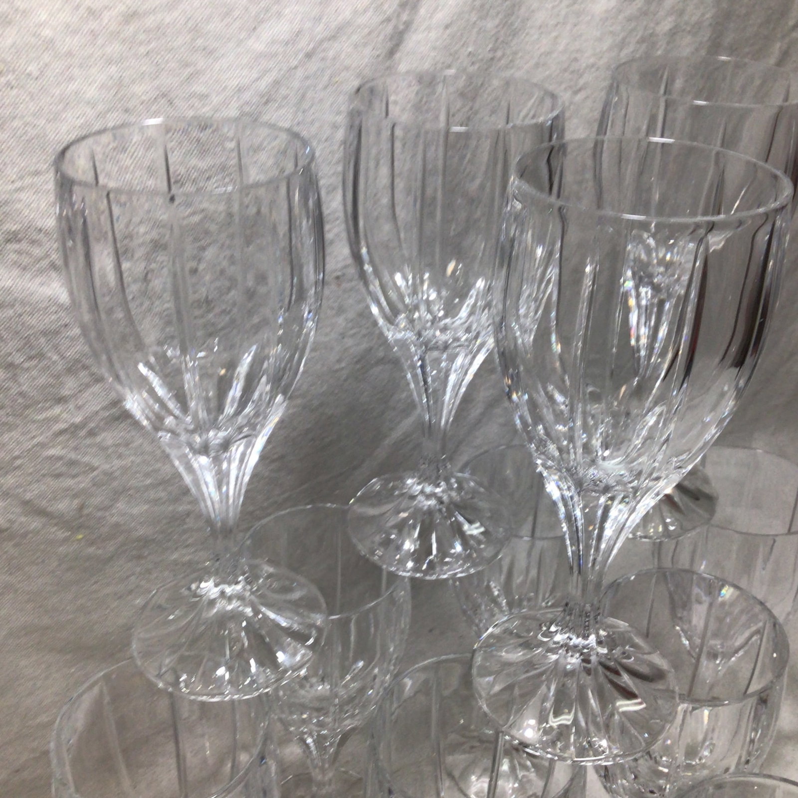 Mikasa Berkeley Crystal Water Goblets-Set of 11 - 11