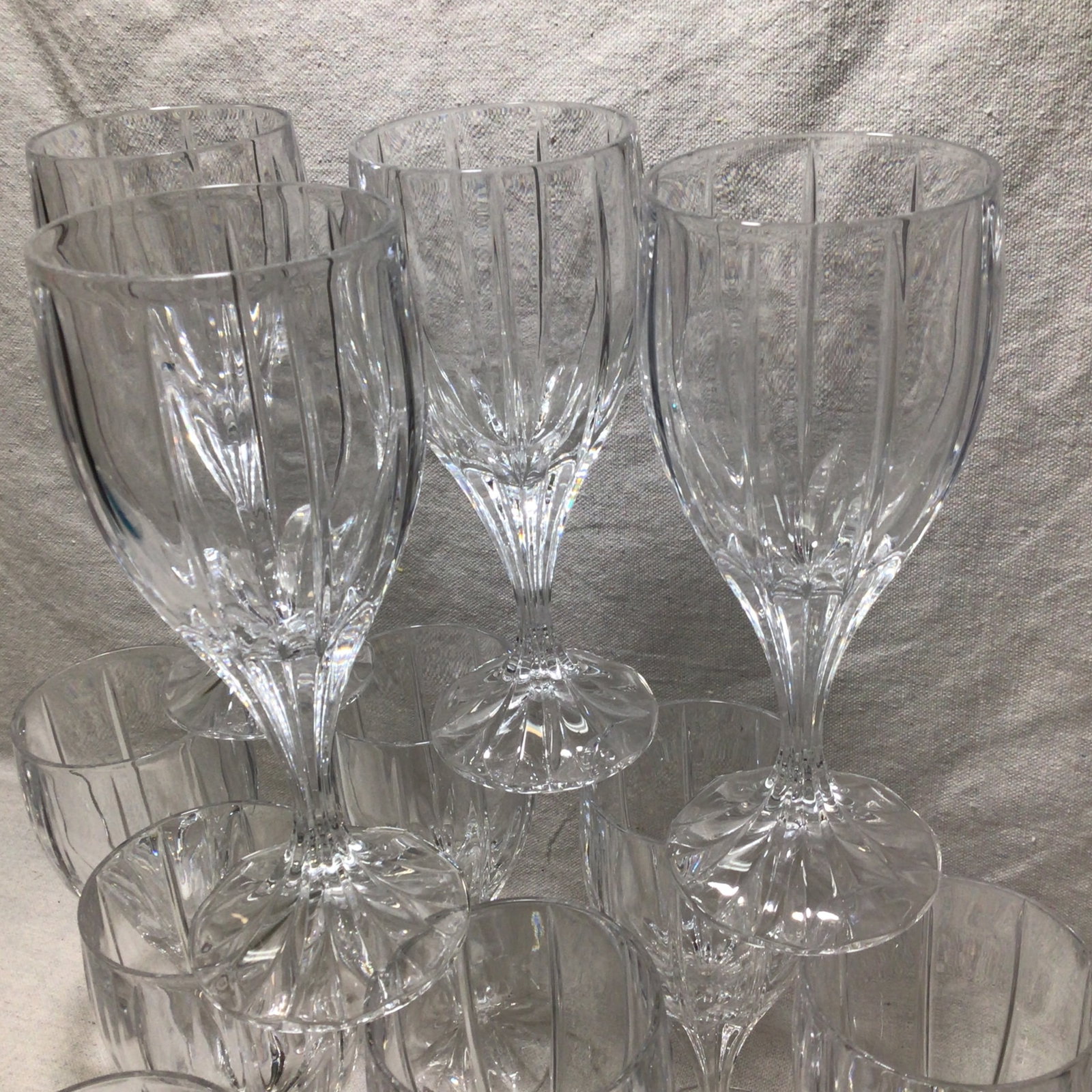 Mikasa Berkeley Crystal Water Goblets-Set of 11 - 12