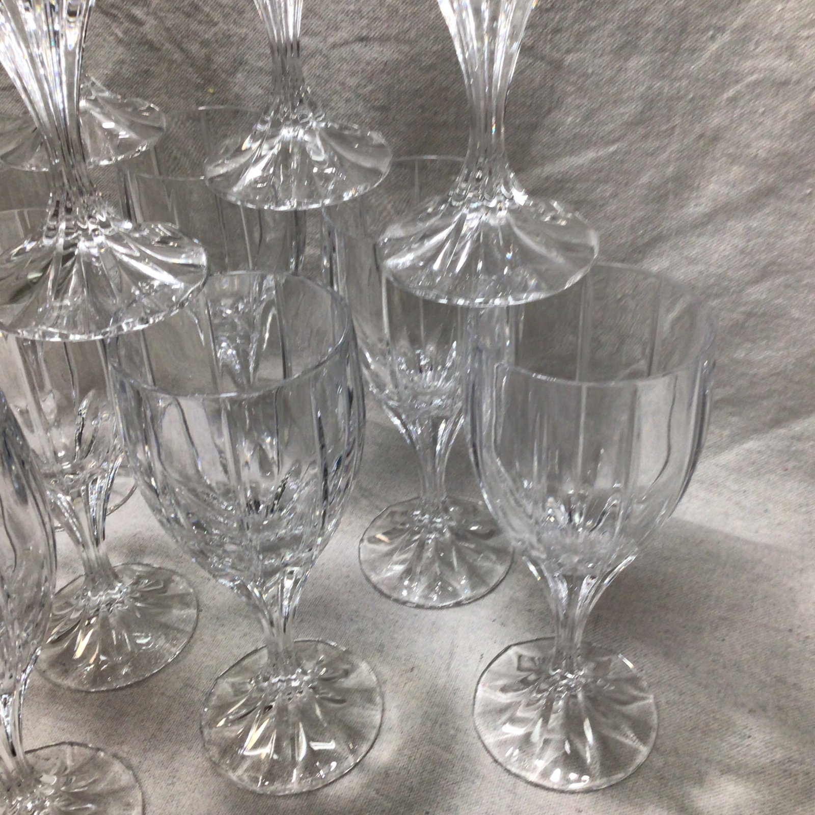 Mikasa Berkeley Crystal Water Goblets-Set of 11 - 9